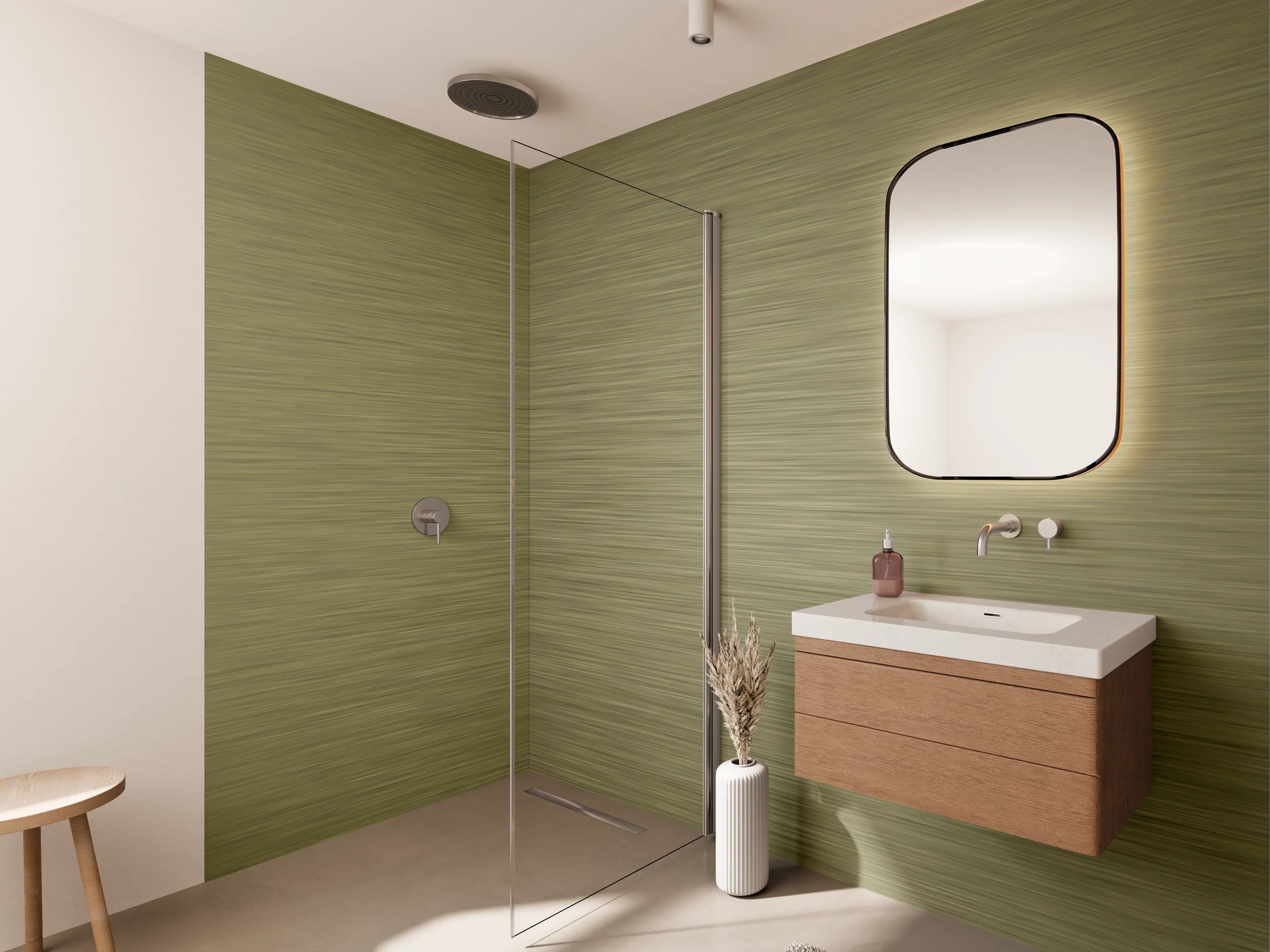 Wandverkleidung Bad - Gold - ALU Prime - Metall Gebürstet