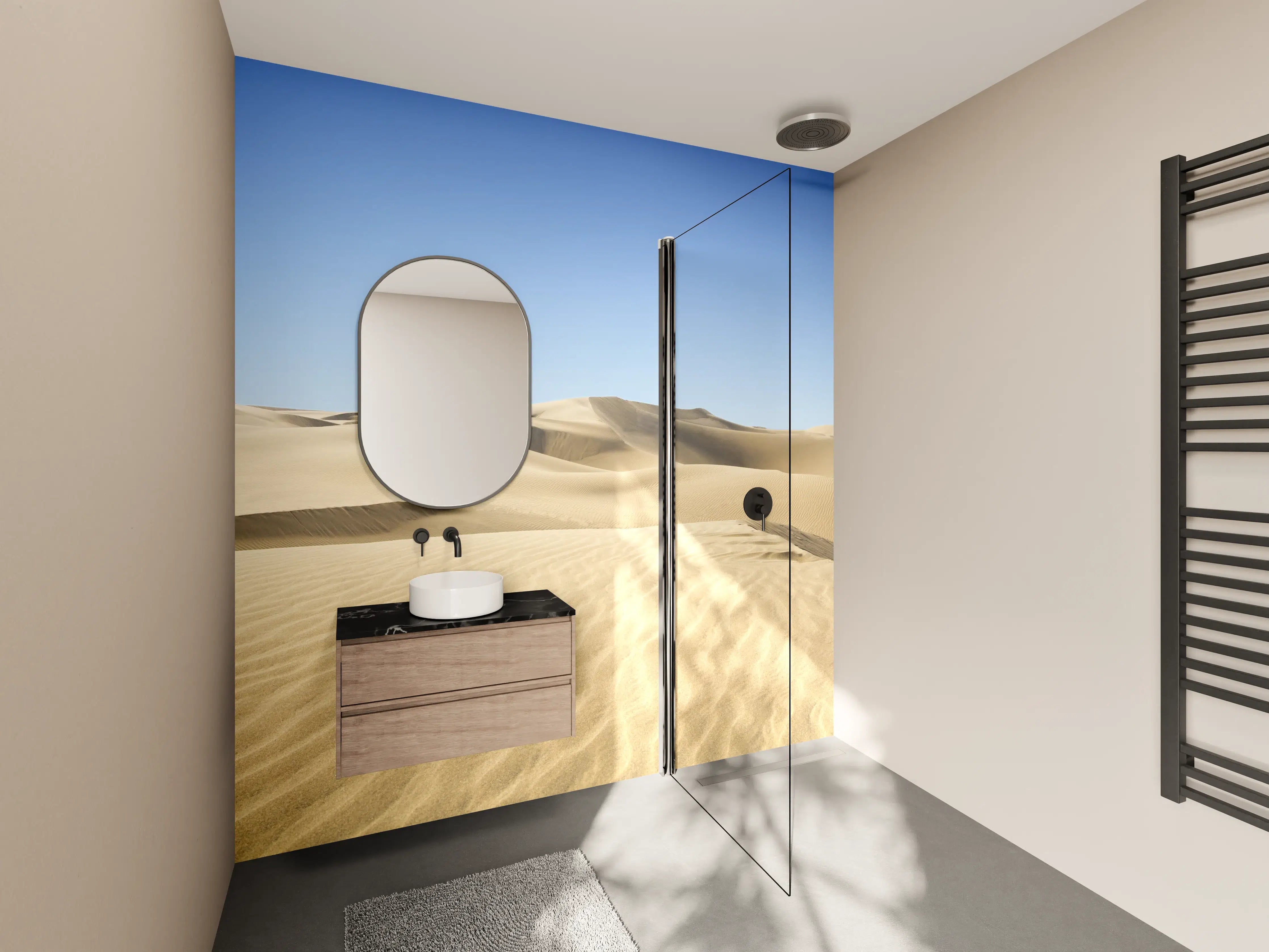 Wandverkleidung Bad - Gold desert