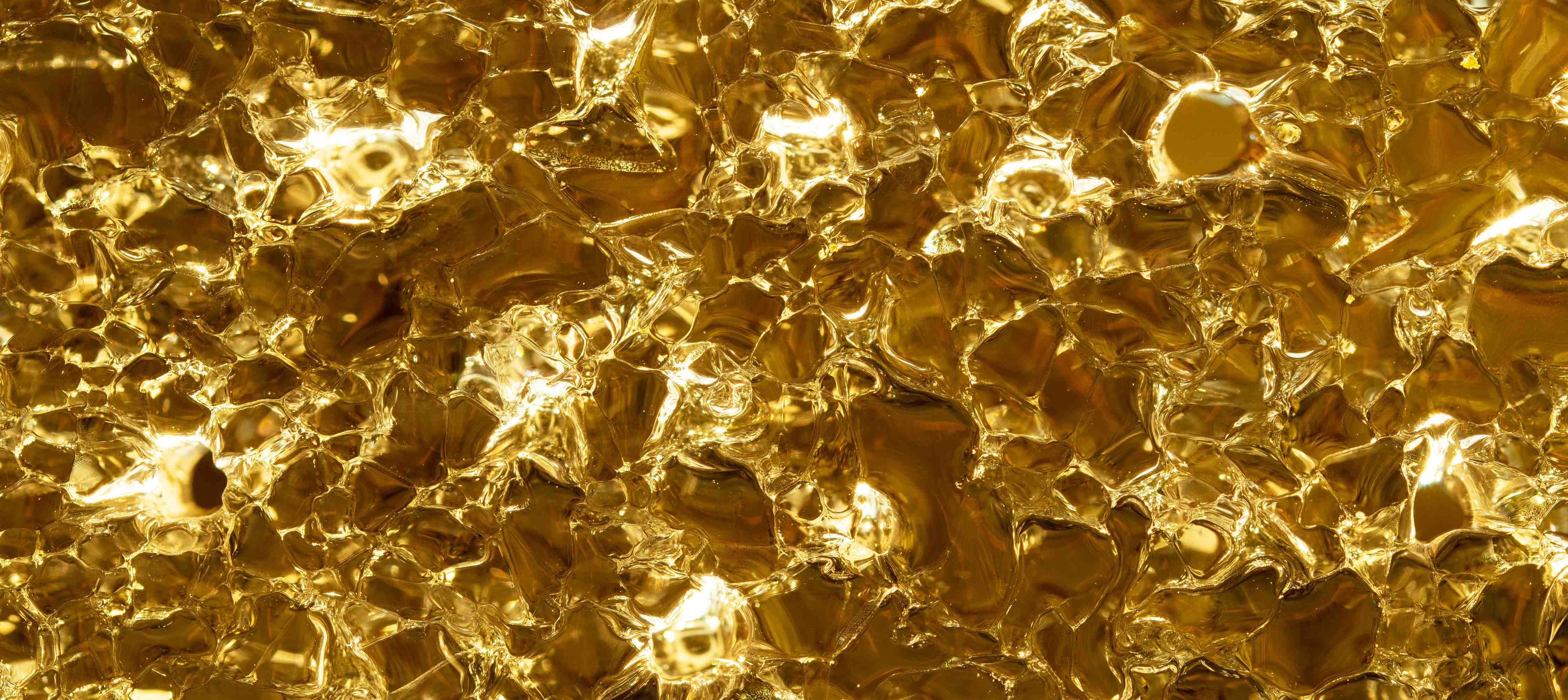 Wandverkleidung Bad-Goldene Kristalloberfläche