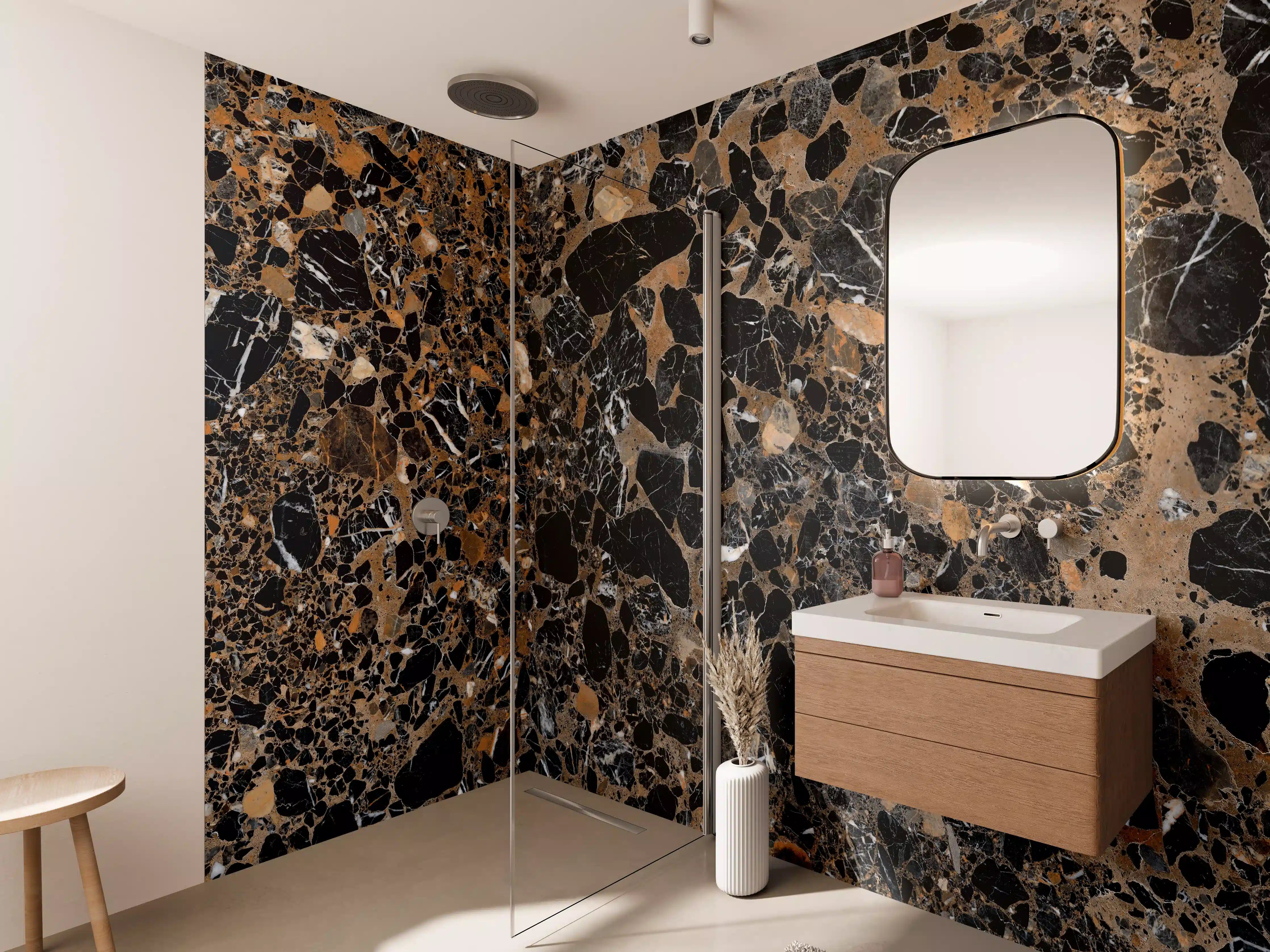 Wandverkleidung Bad - Granit luxus Textur