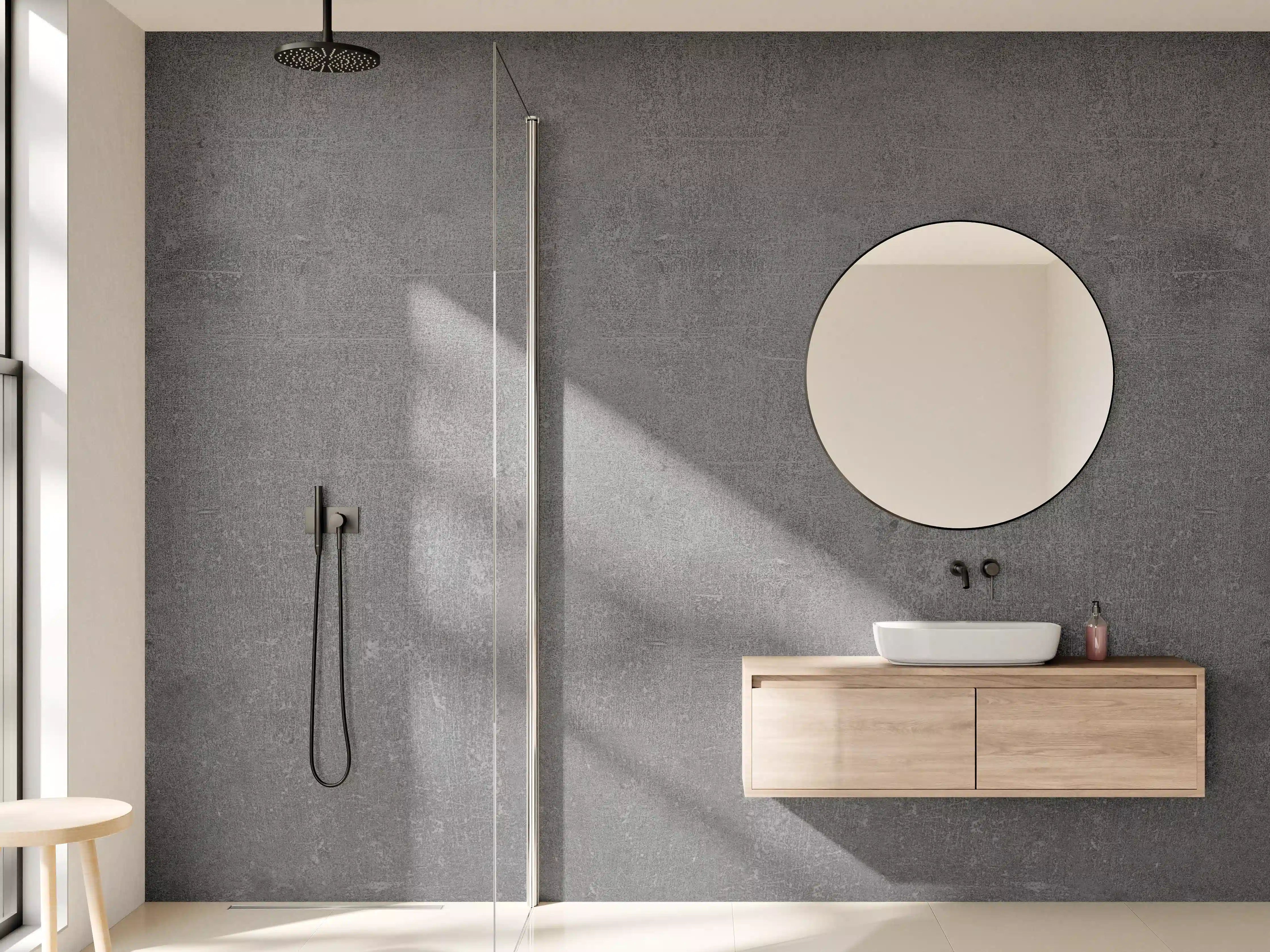 Wandverkleidung Bad - Graue Anthrazite Beton Textur