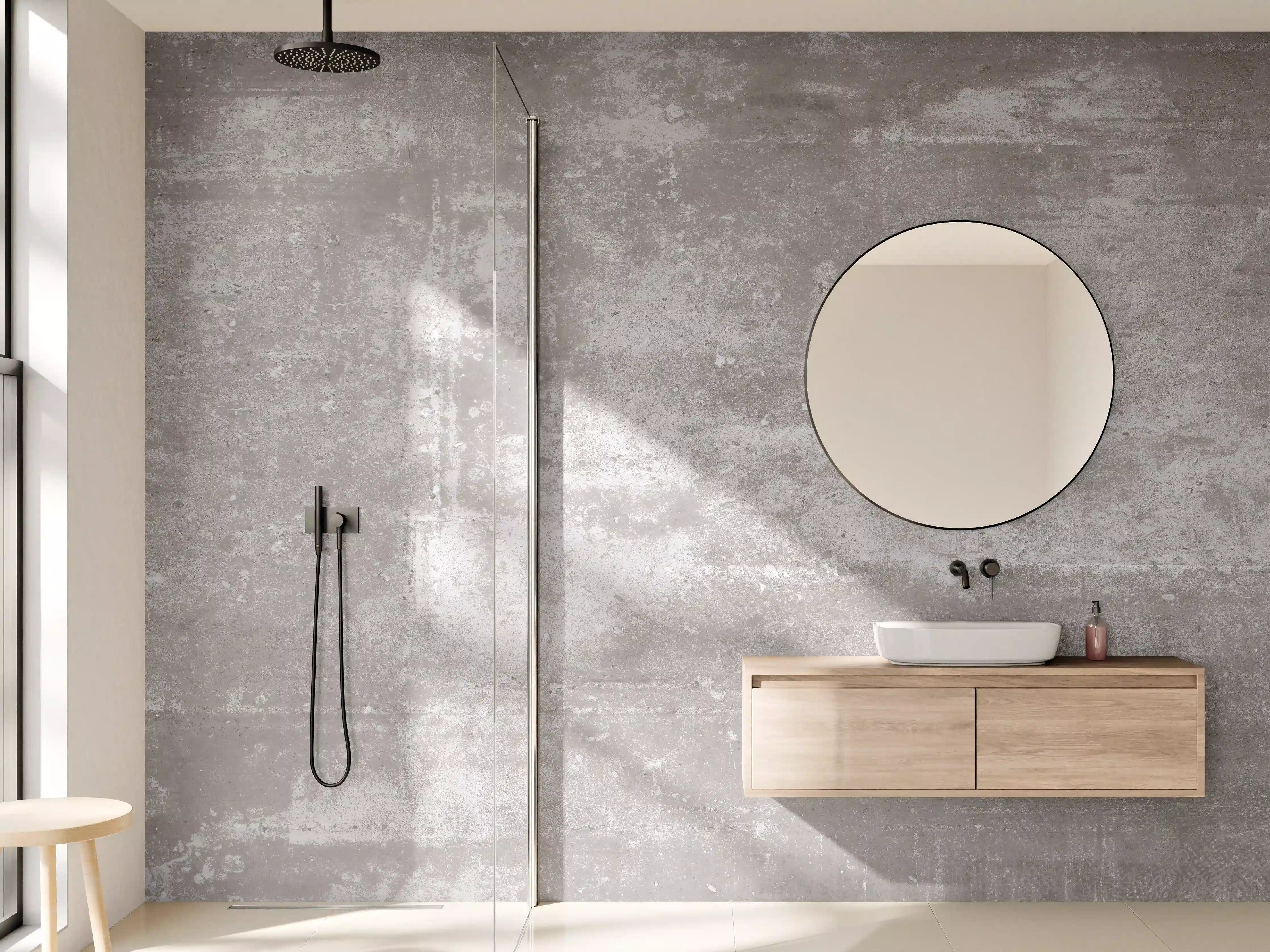 Wandverkleidung Bad - Graue Betonstruktur Wandtextur