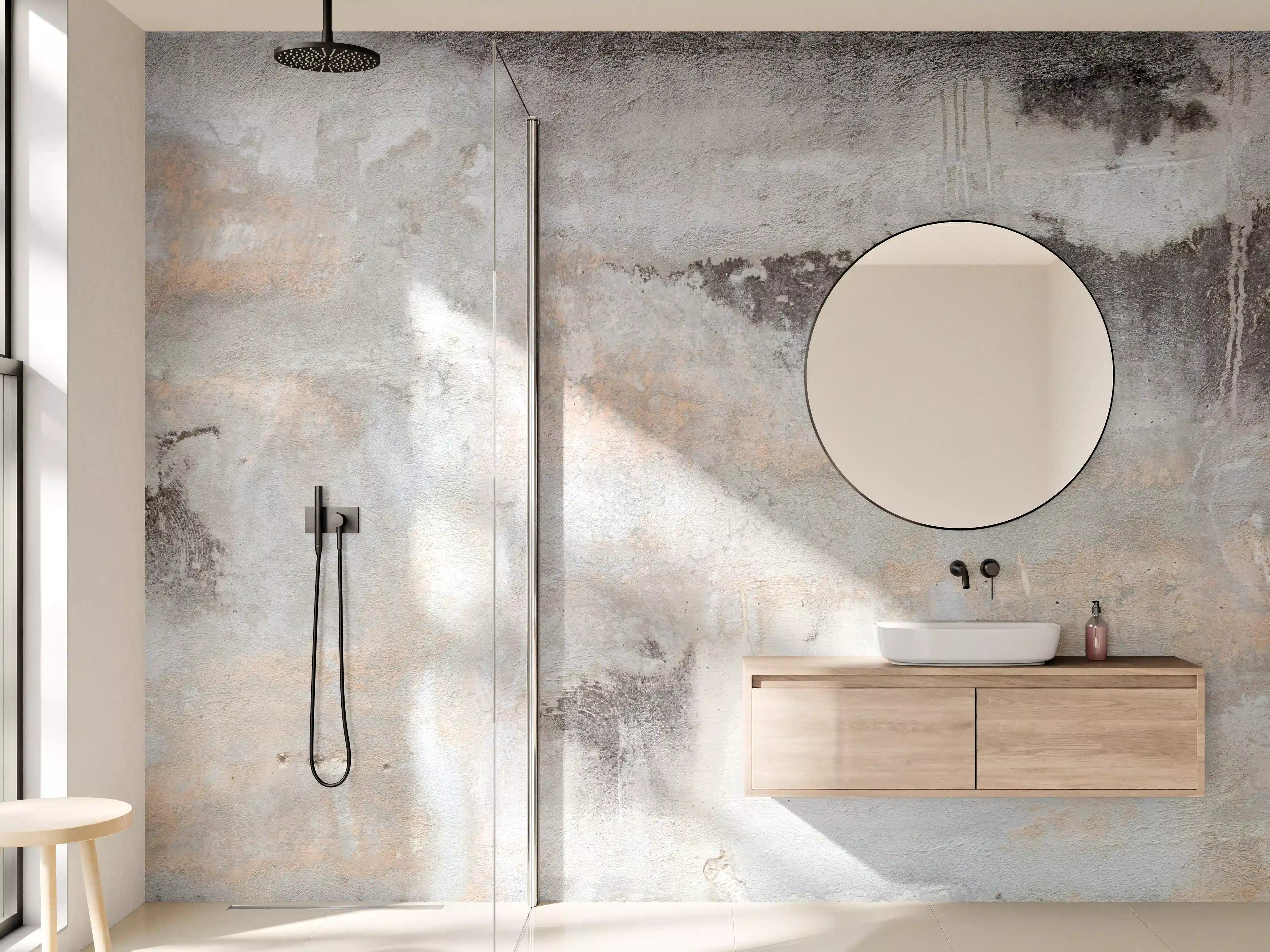 Wandverkleidung Bad - Grunge Betonwand
