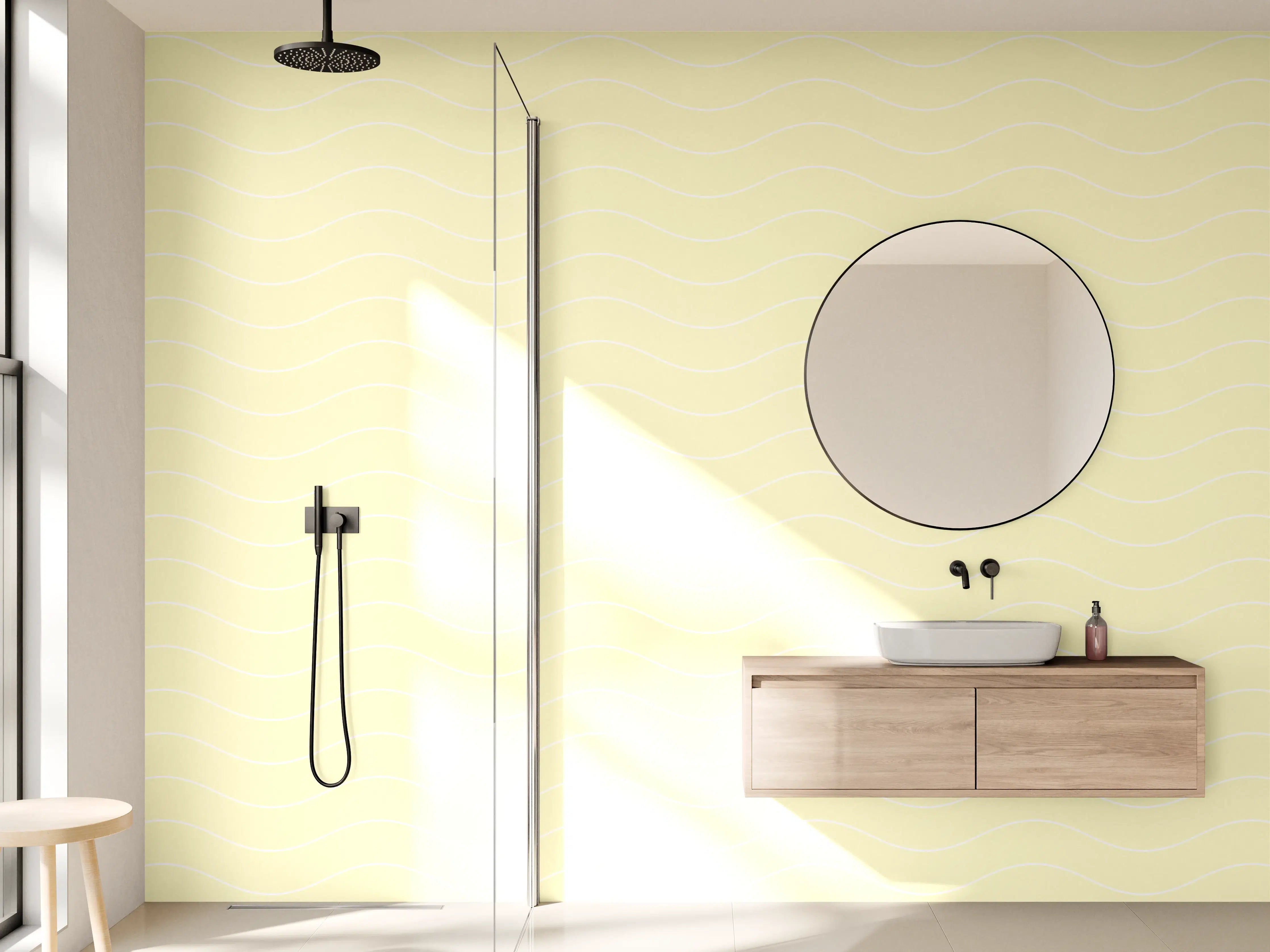 Wandverkleidung Bad - Helles Beige-Hintergrunddesign