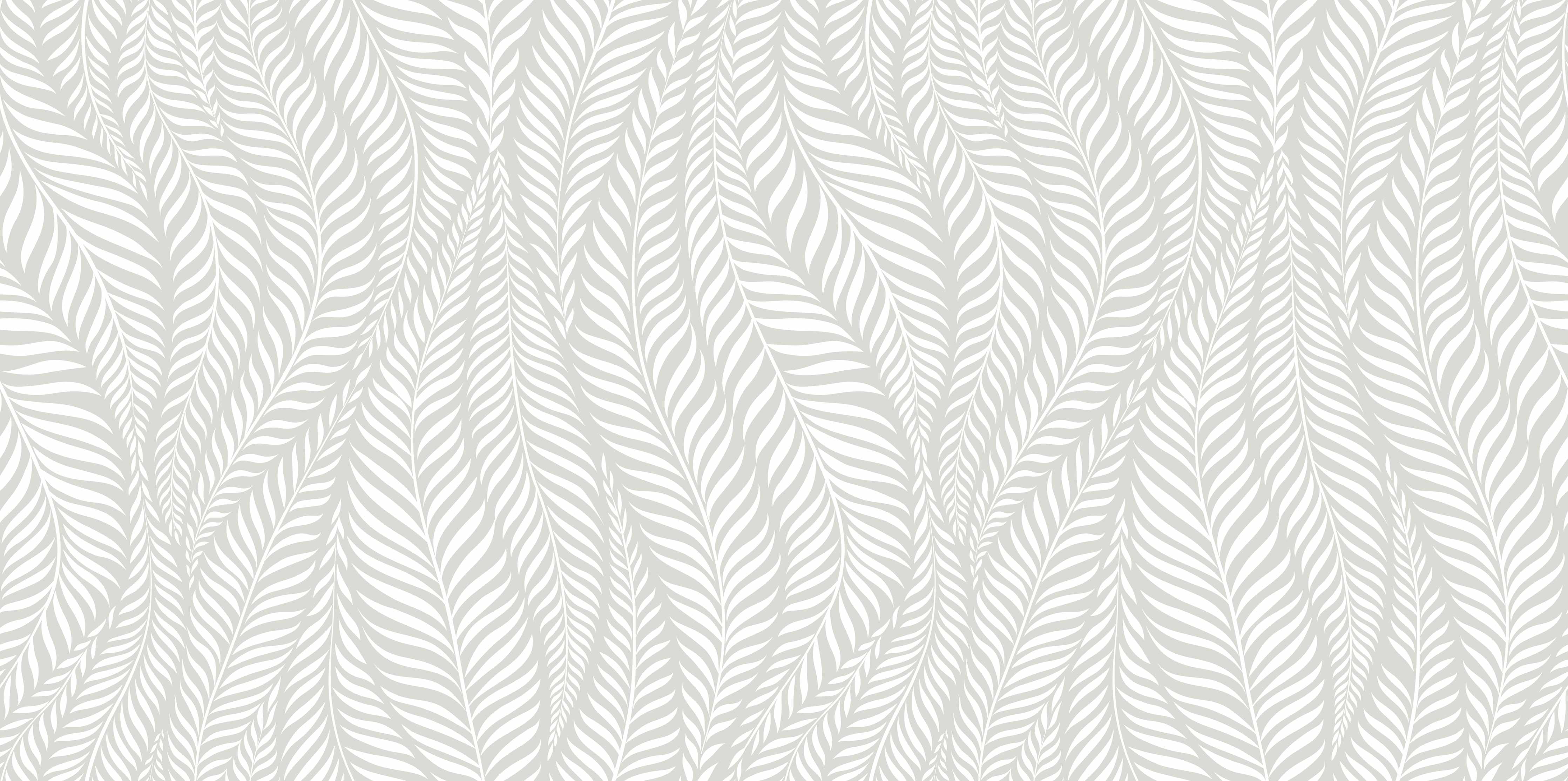 Wandverkleidung Bad-Helles Blättermuster mit hellgrauem Hintergrund