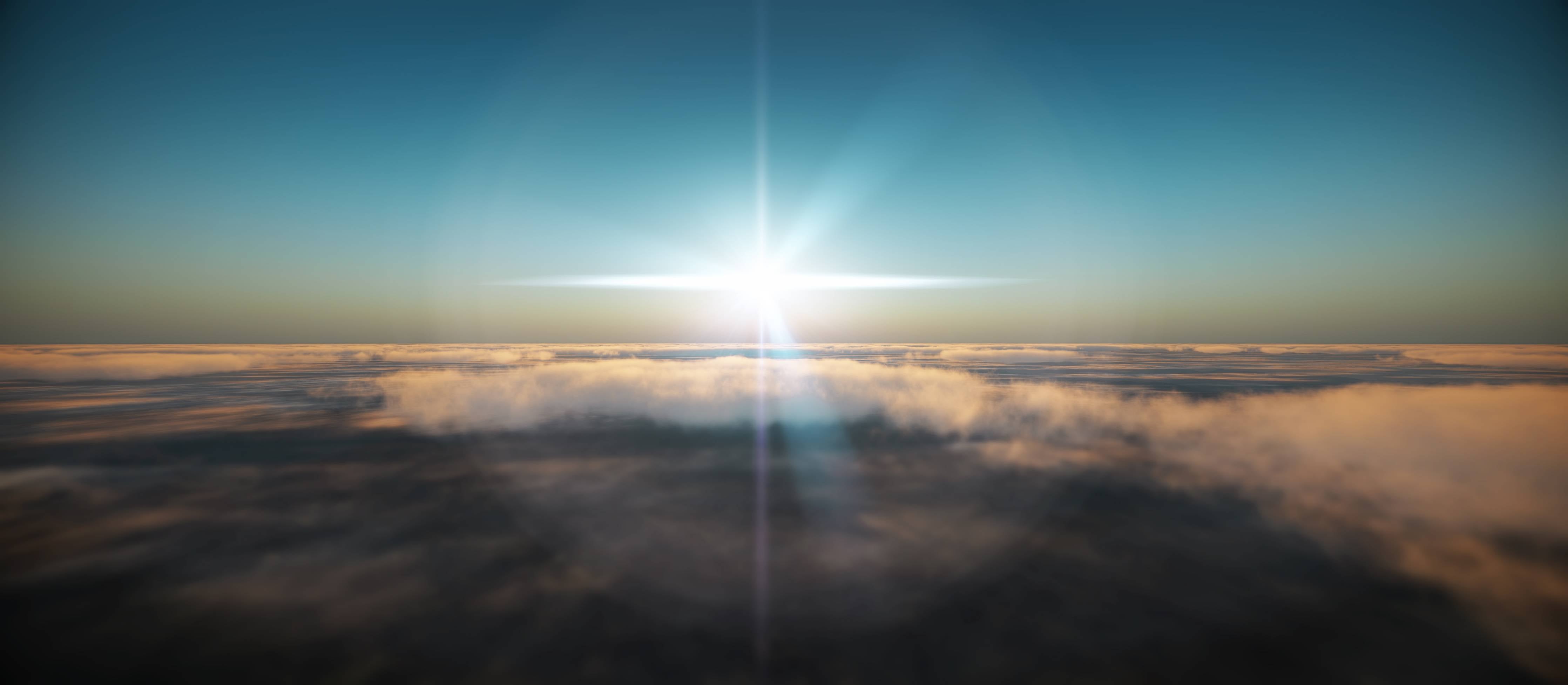 Wandverkleidung Bad-Himmel über Wolken bei Sonnenaufgang