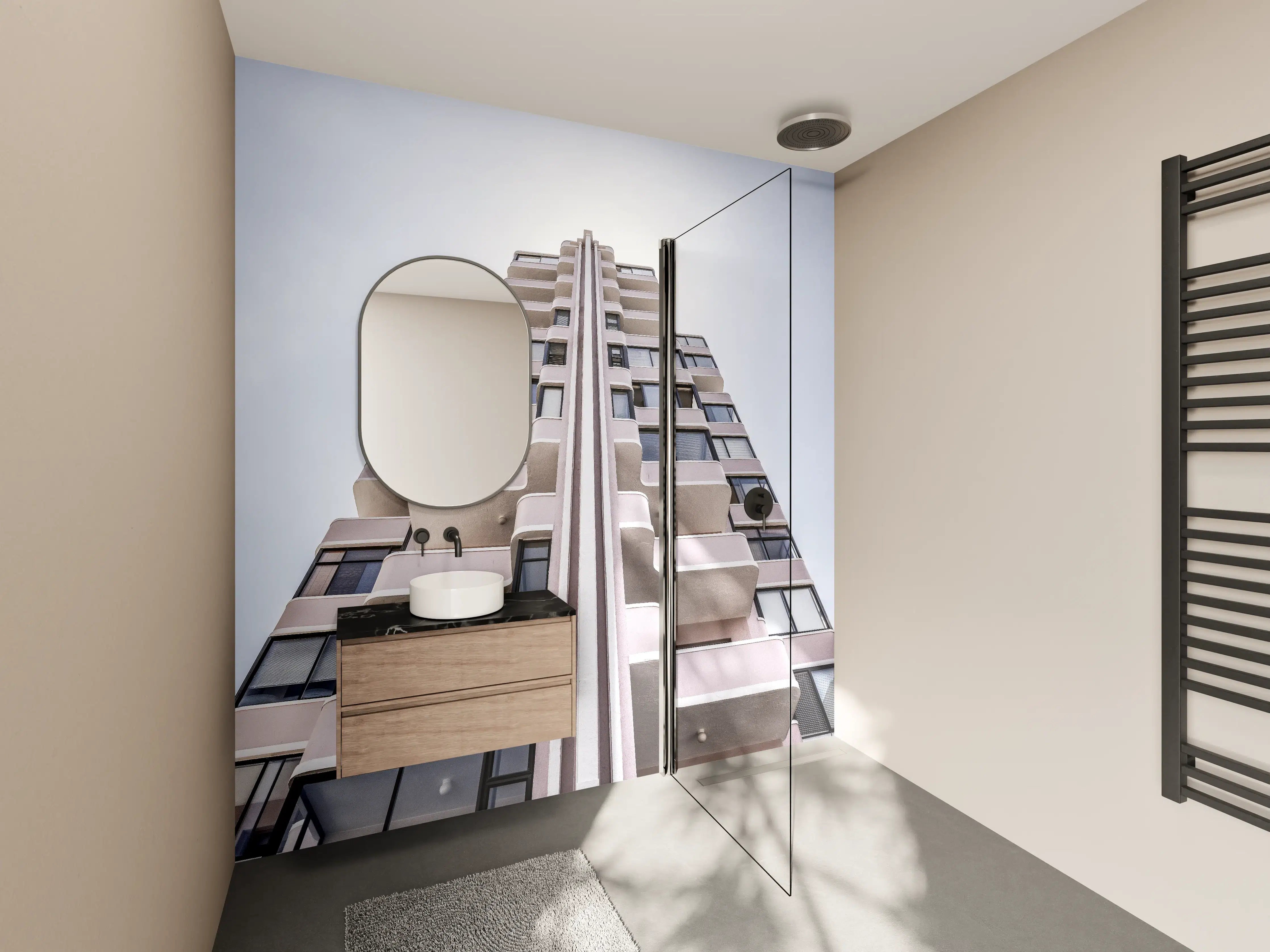 Wandverkleidung Bad - Hohe Architektur