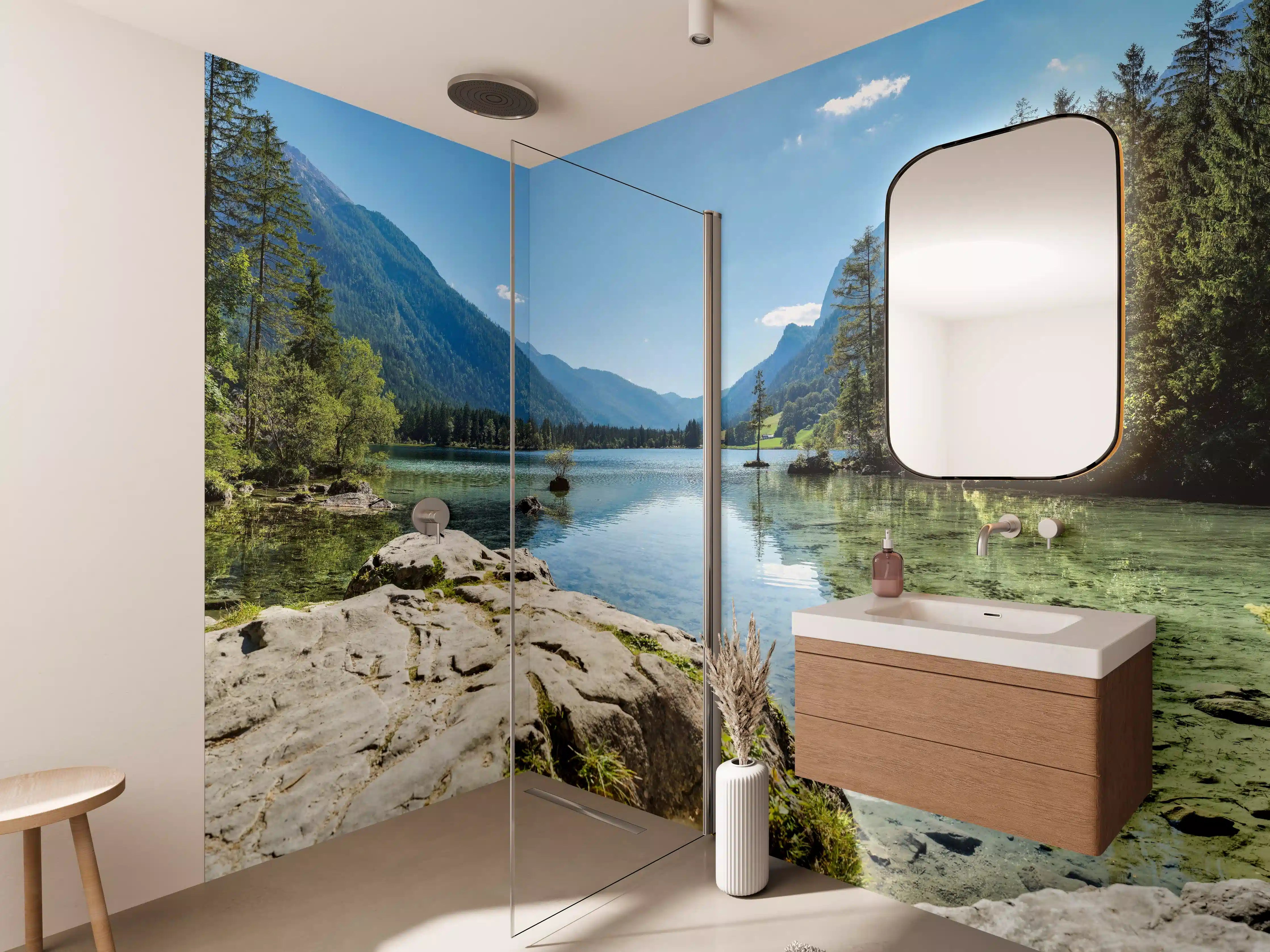 Wandverkleidung Bad - Idyllischer Königssee