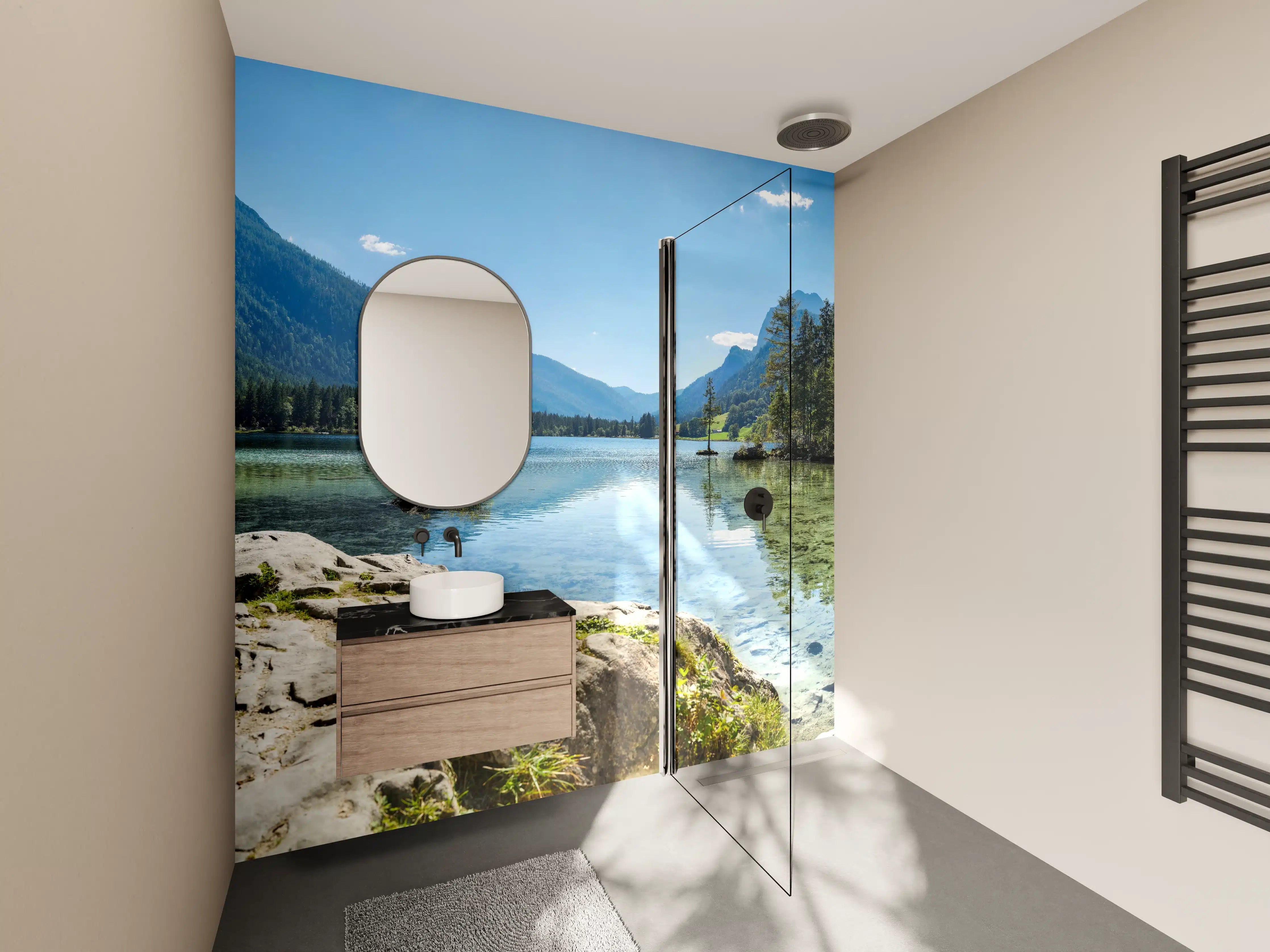 Wandverkleidung Bad - Idyllischer Königssee