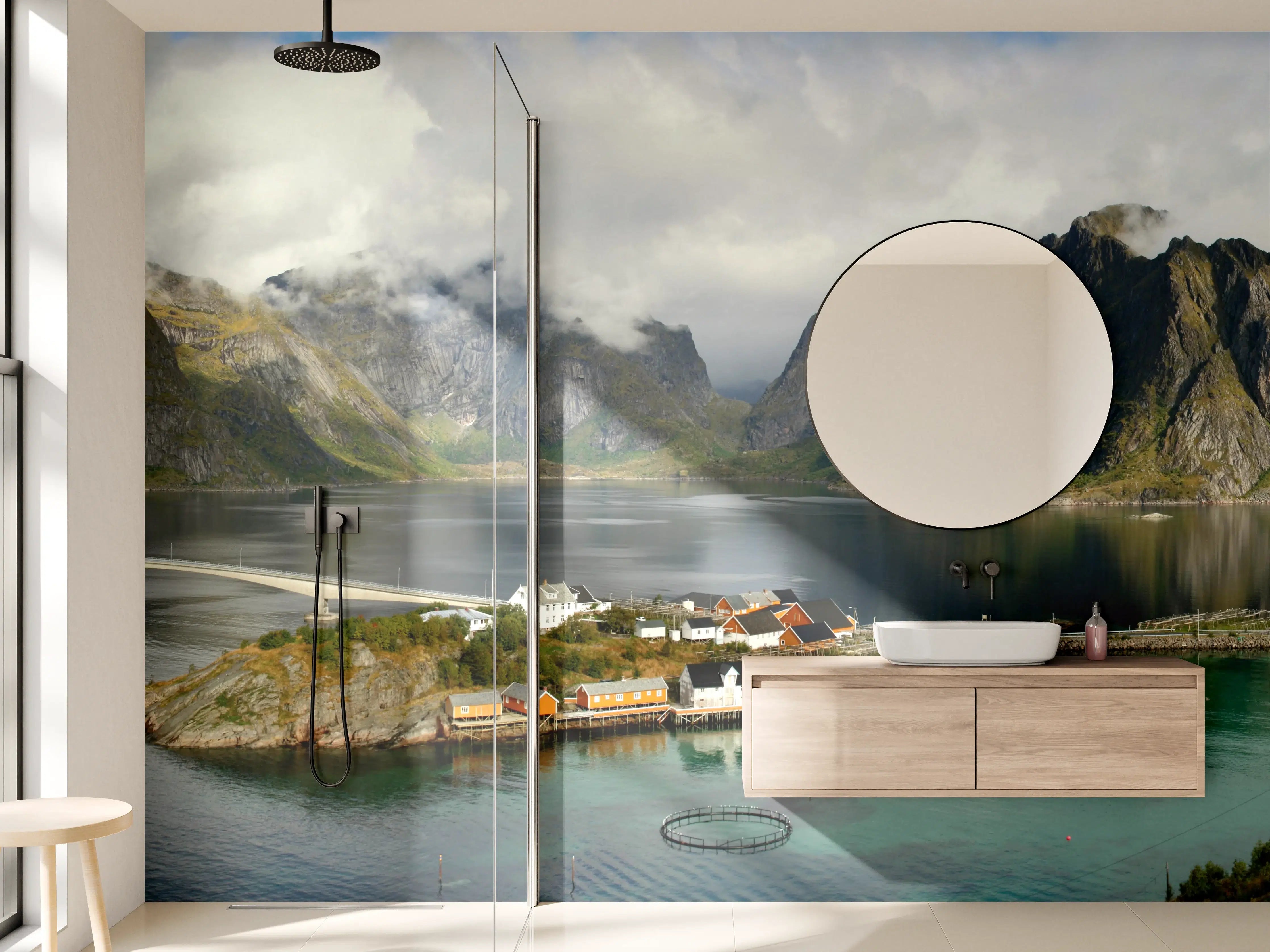 Wandverkleidung Bad - Inselwelt Lofoten 2007