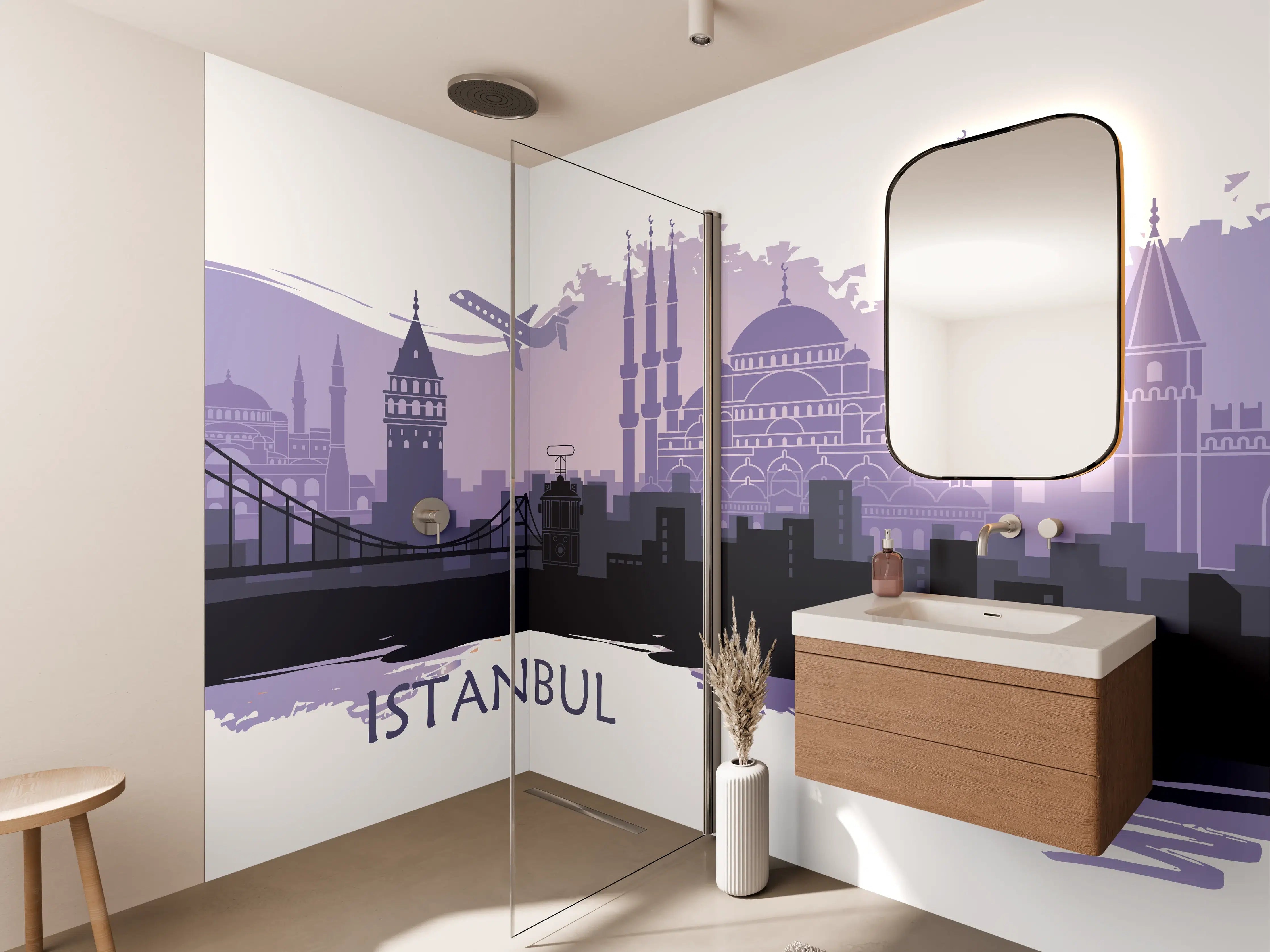 Wandverkleidung Bad - Istanbul Skyline Panorama