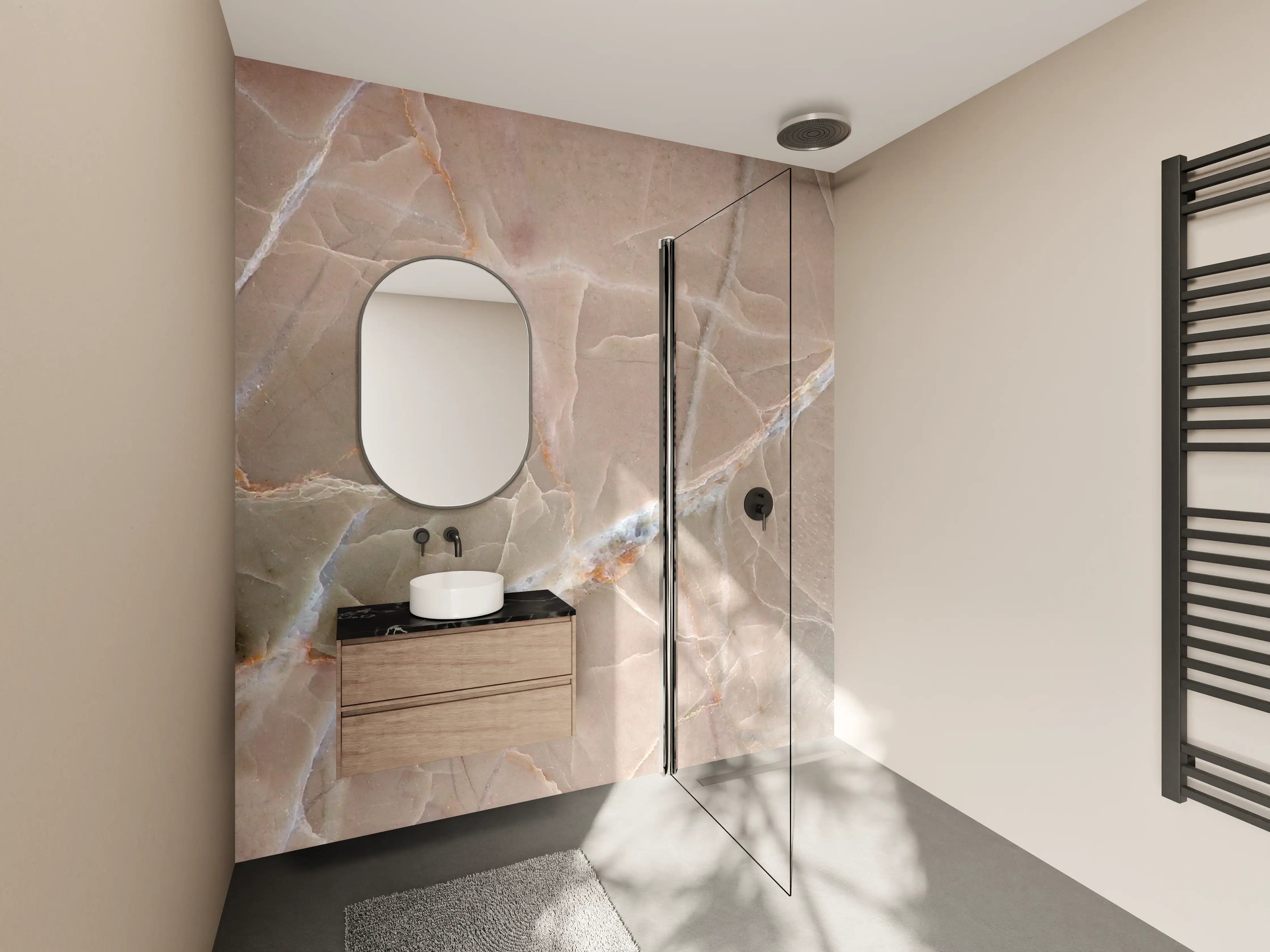 Wandverkleidung Bad - Italienische Marmor Textur