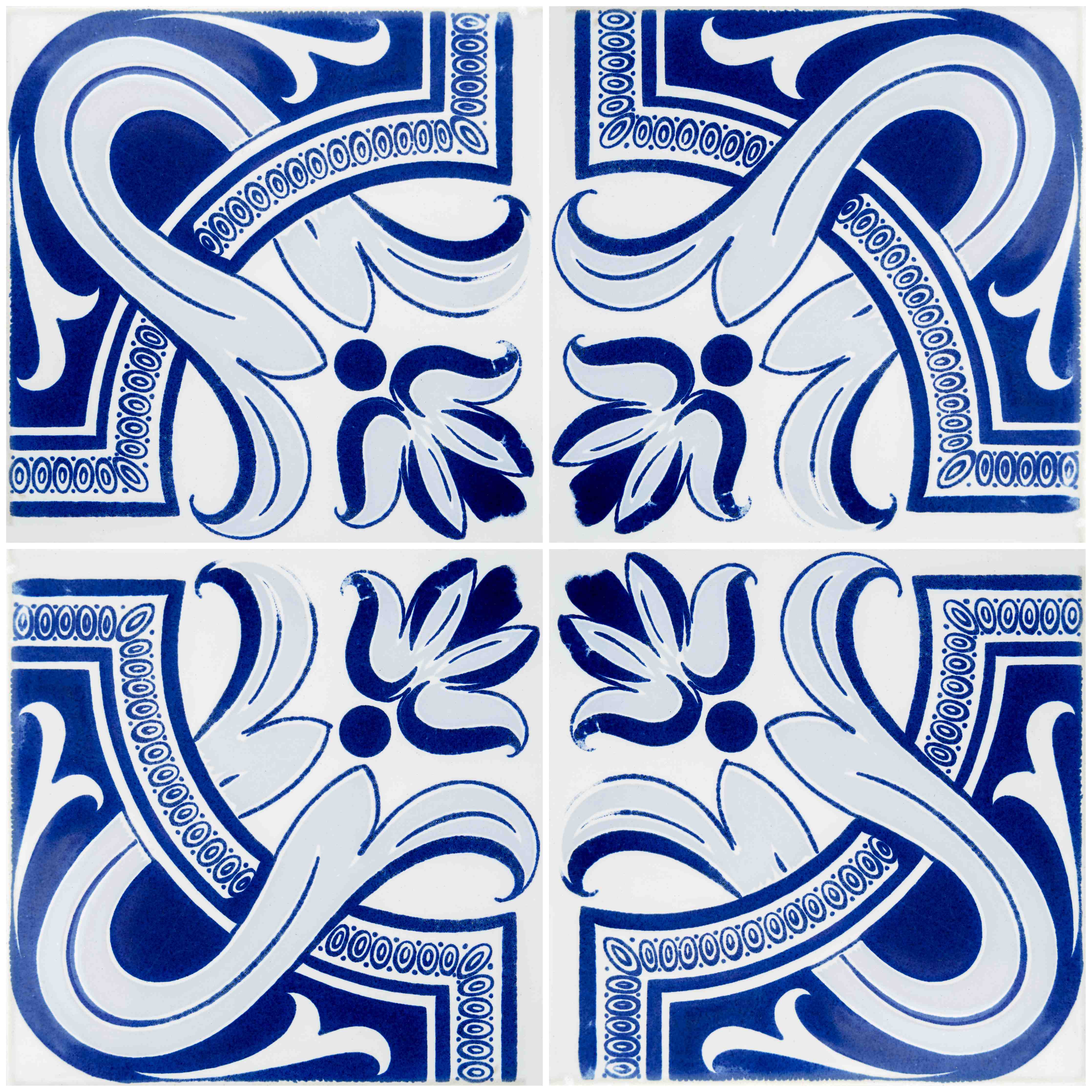 Wandverkleidung Bad-Klassische portugiesische Fliesen in Blau-Weiß