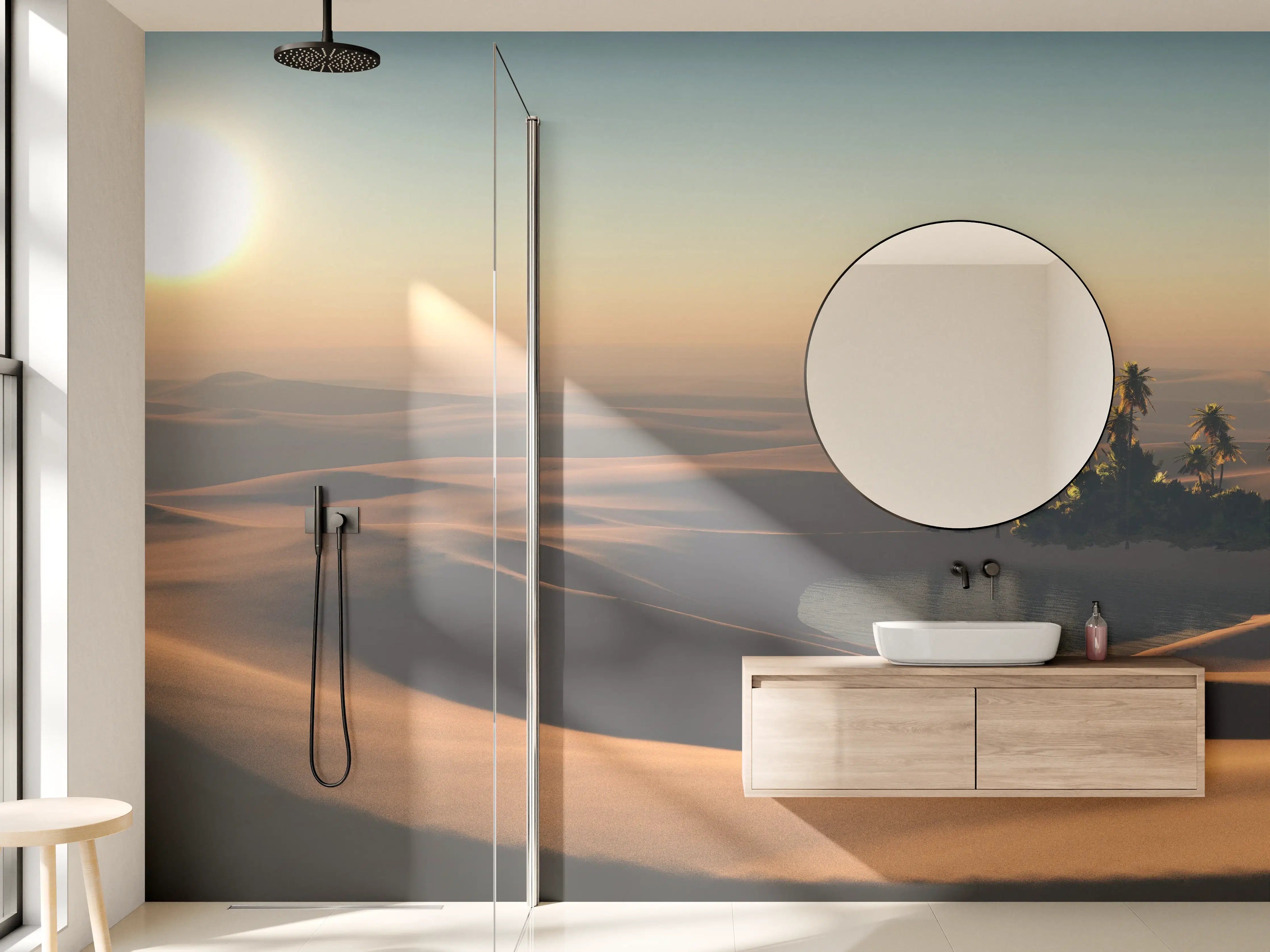 Wandverkleidung Bad - Kleine Oase in der heißen Wüste