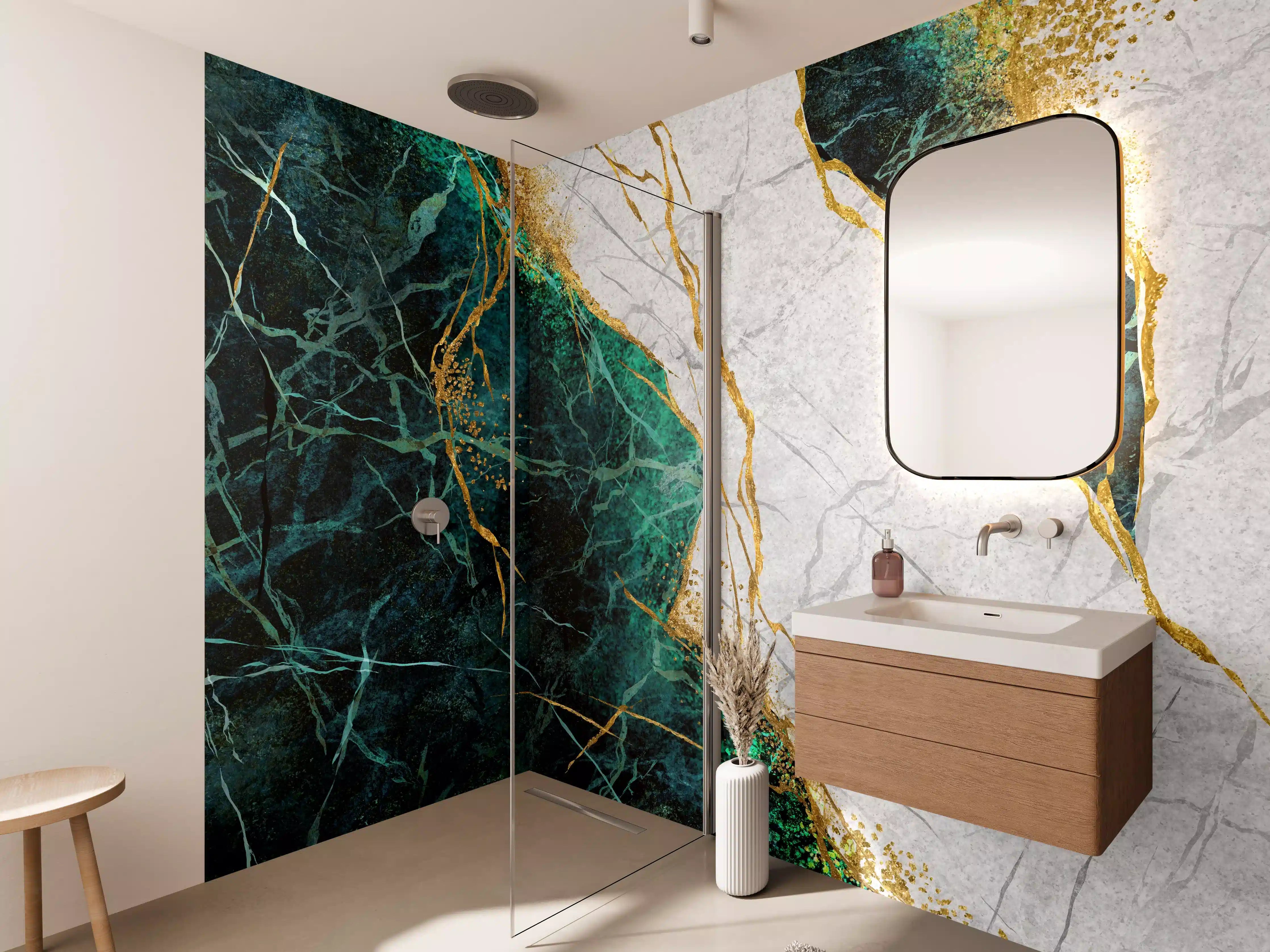 Wandverkleidung Bad - Kreative Marmor Textur - Luxus 