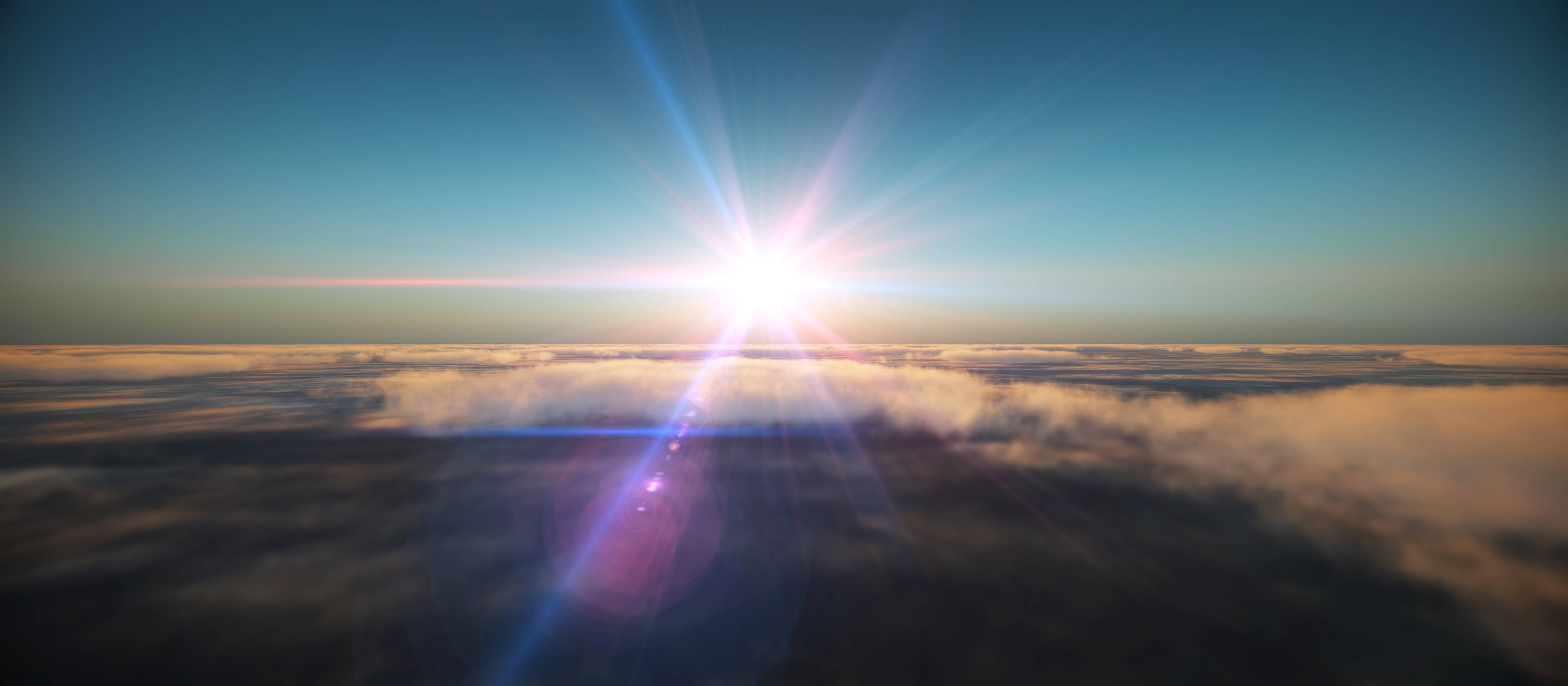 Wandverkleidung Bad-Leuchtende Sonnenaufgangsstimmung