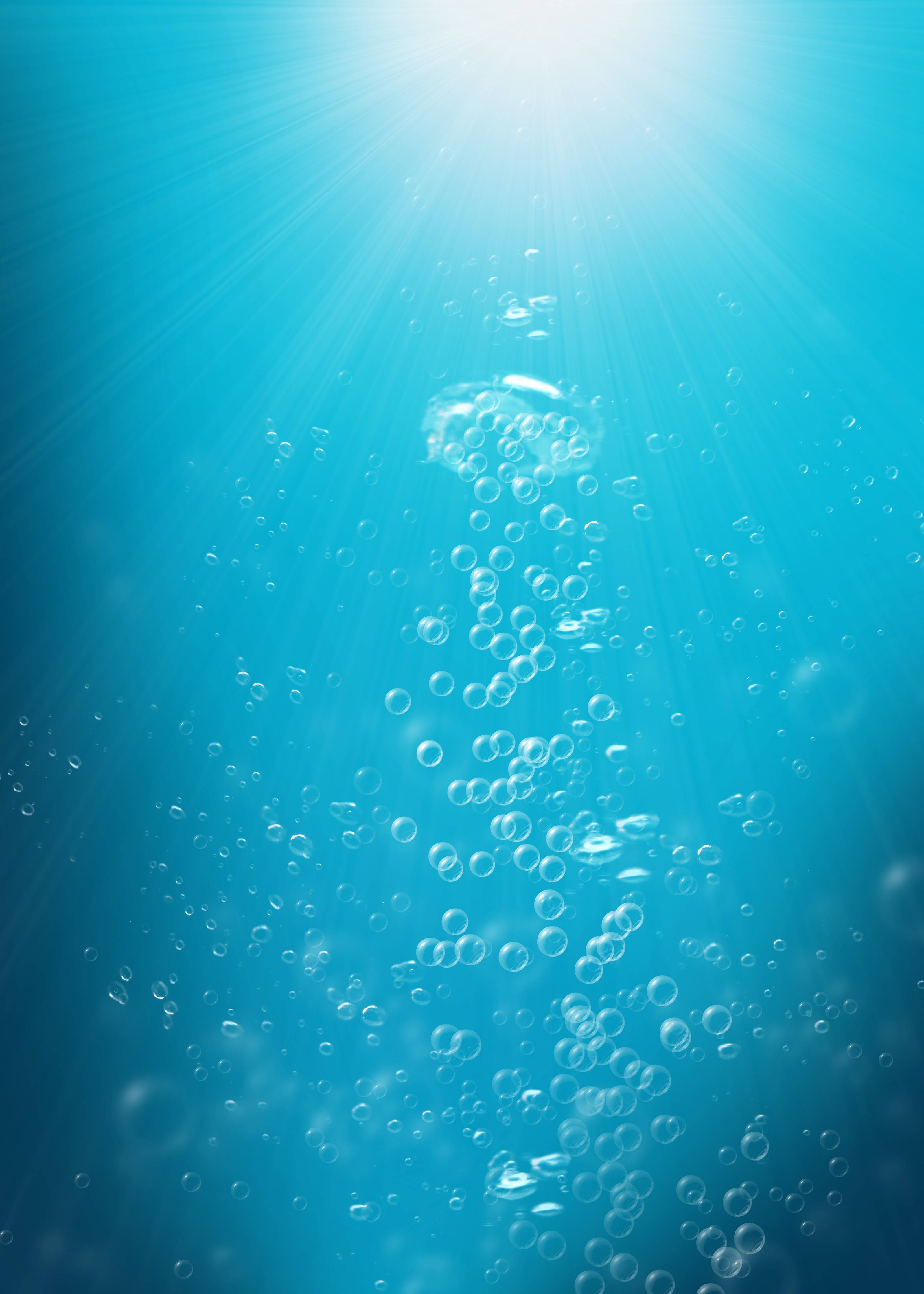 Wandverkleidung Bad-Leuchtendes Wasser mit Blasen