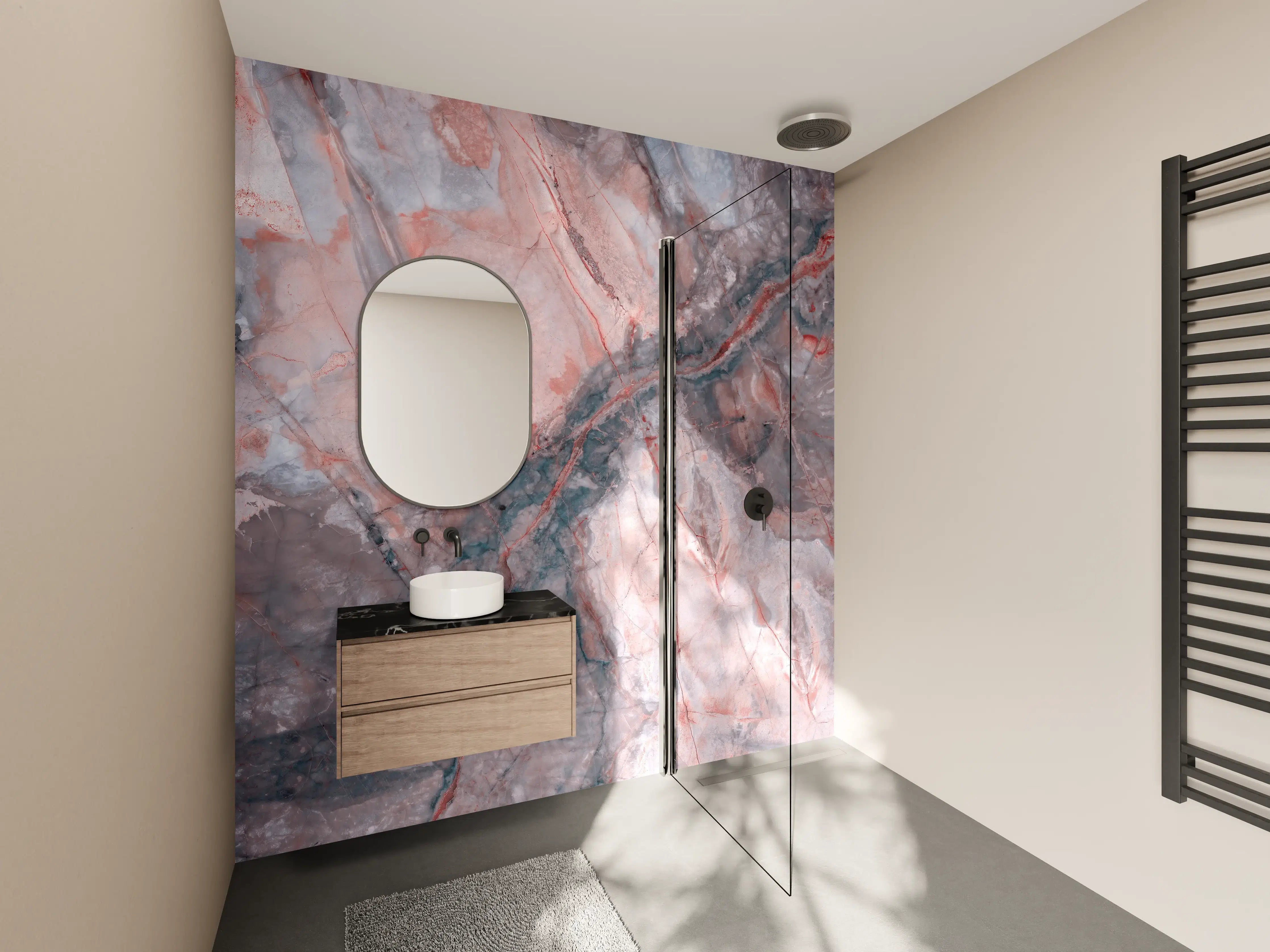 Wandverkleidung Bad - Luxus-Wei-Grau-Marmor-Textur