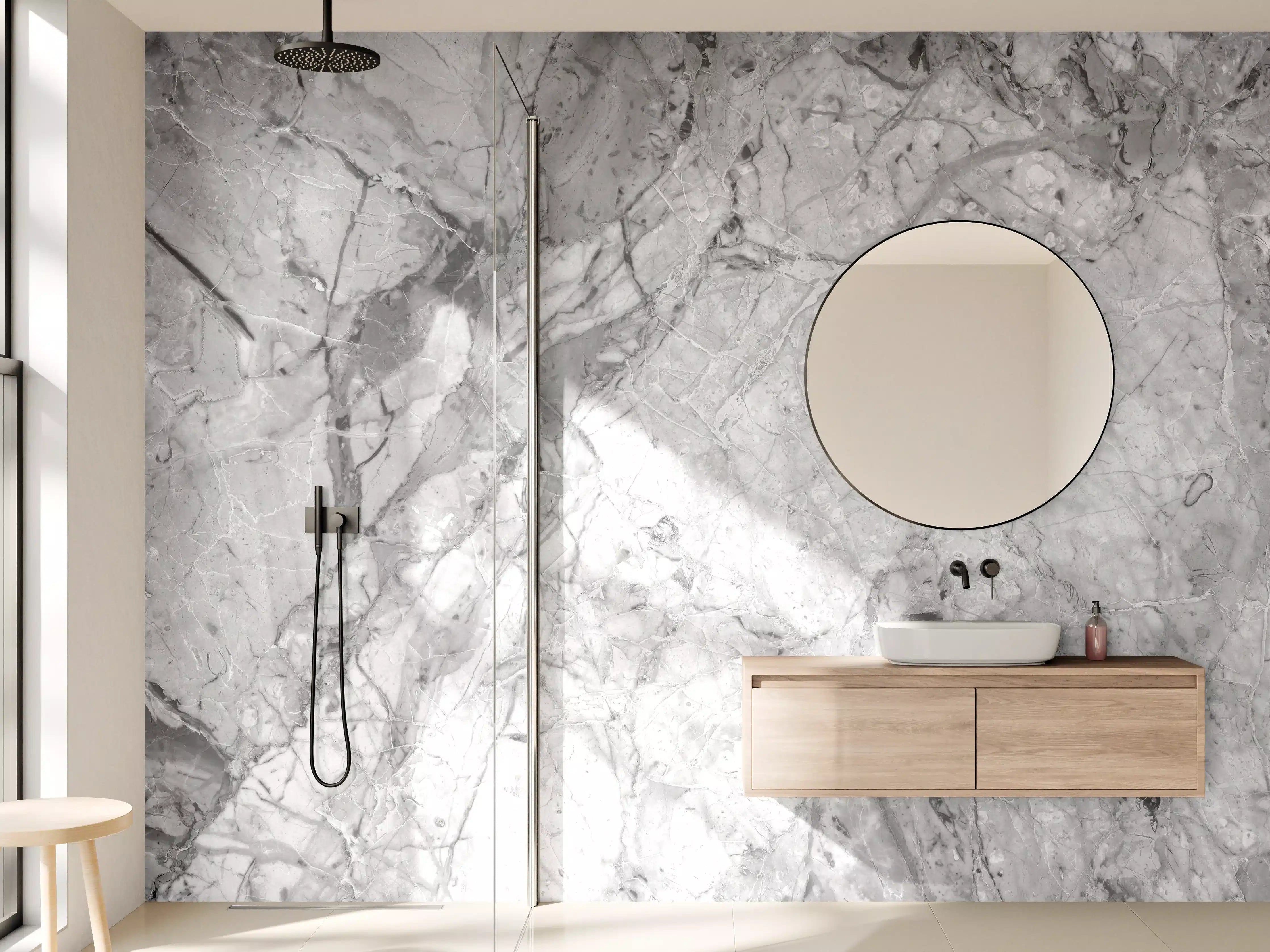 Wandverkleidung Bad - Luxus-Wei%C3%9F-Grau-Marmor-Textur