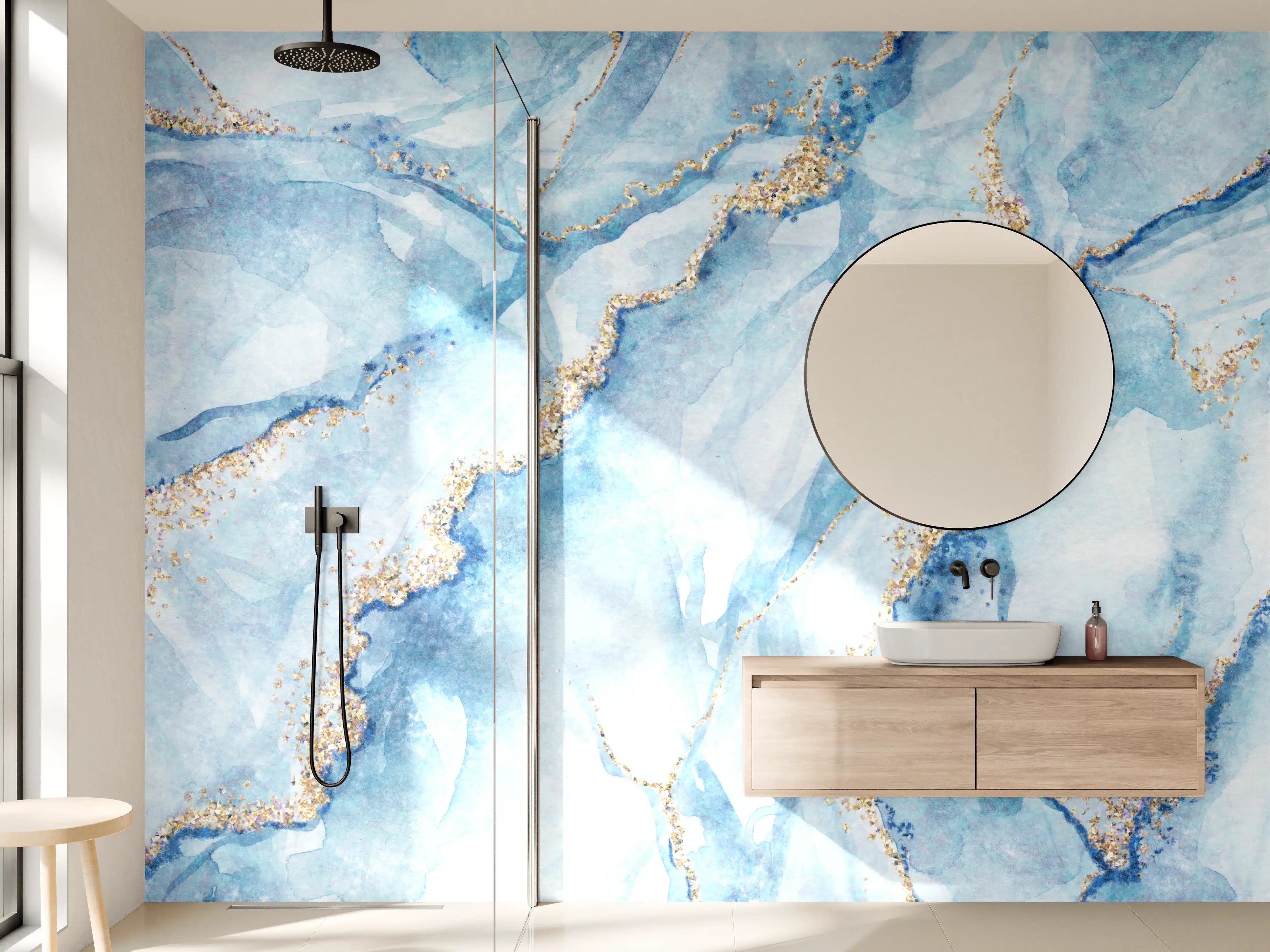 Wandverkleidung Bad - Luxus-Weidf-Grau-Marmor-Textur