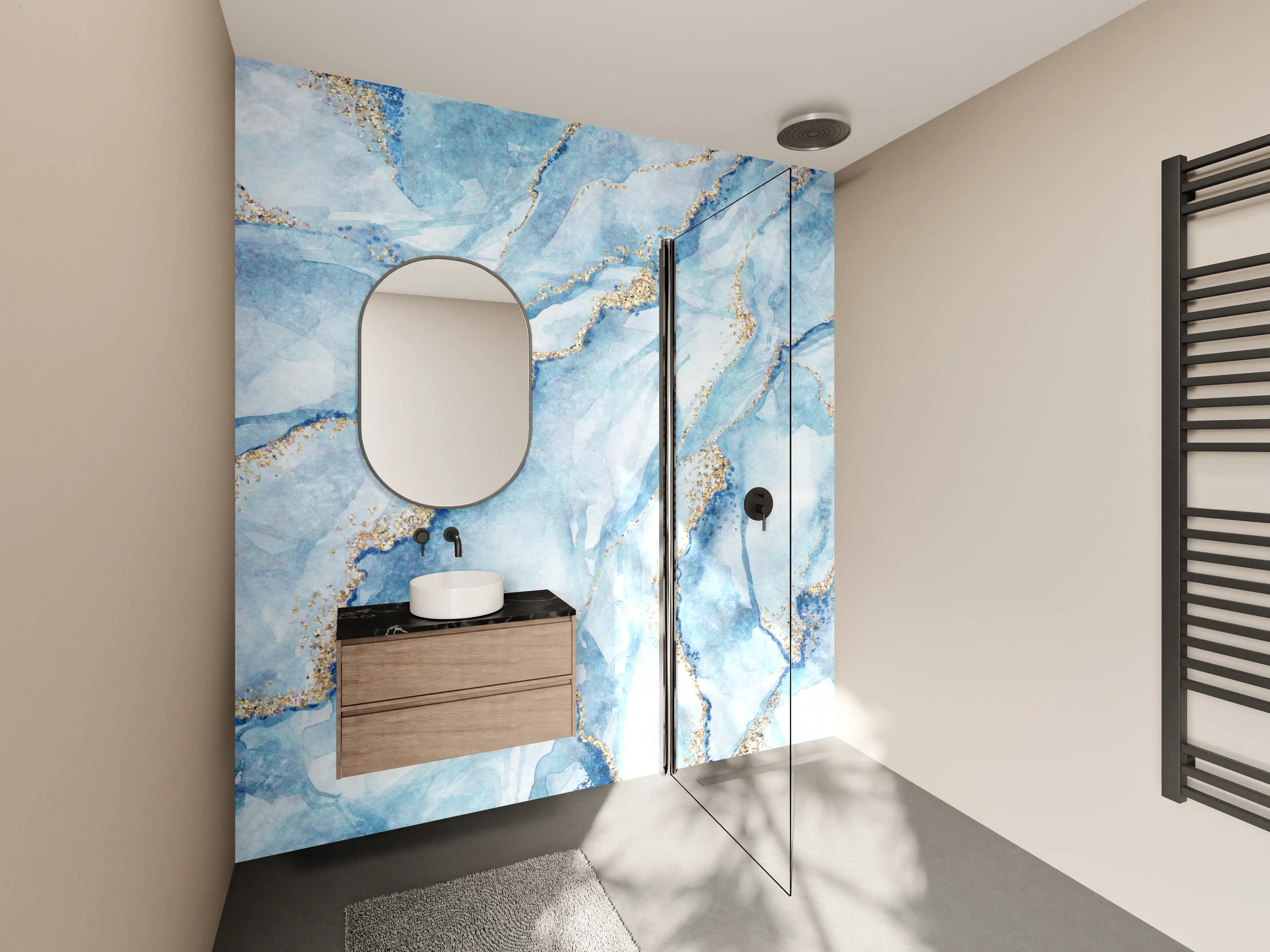 Wandverkleidung Bad - Luxus-Weidf-Grau-Marmor-Textur