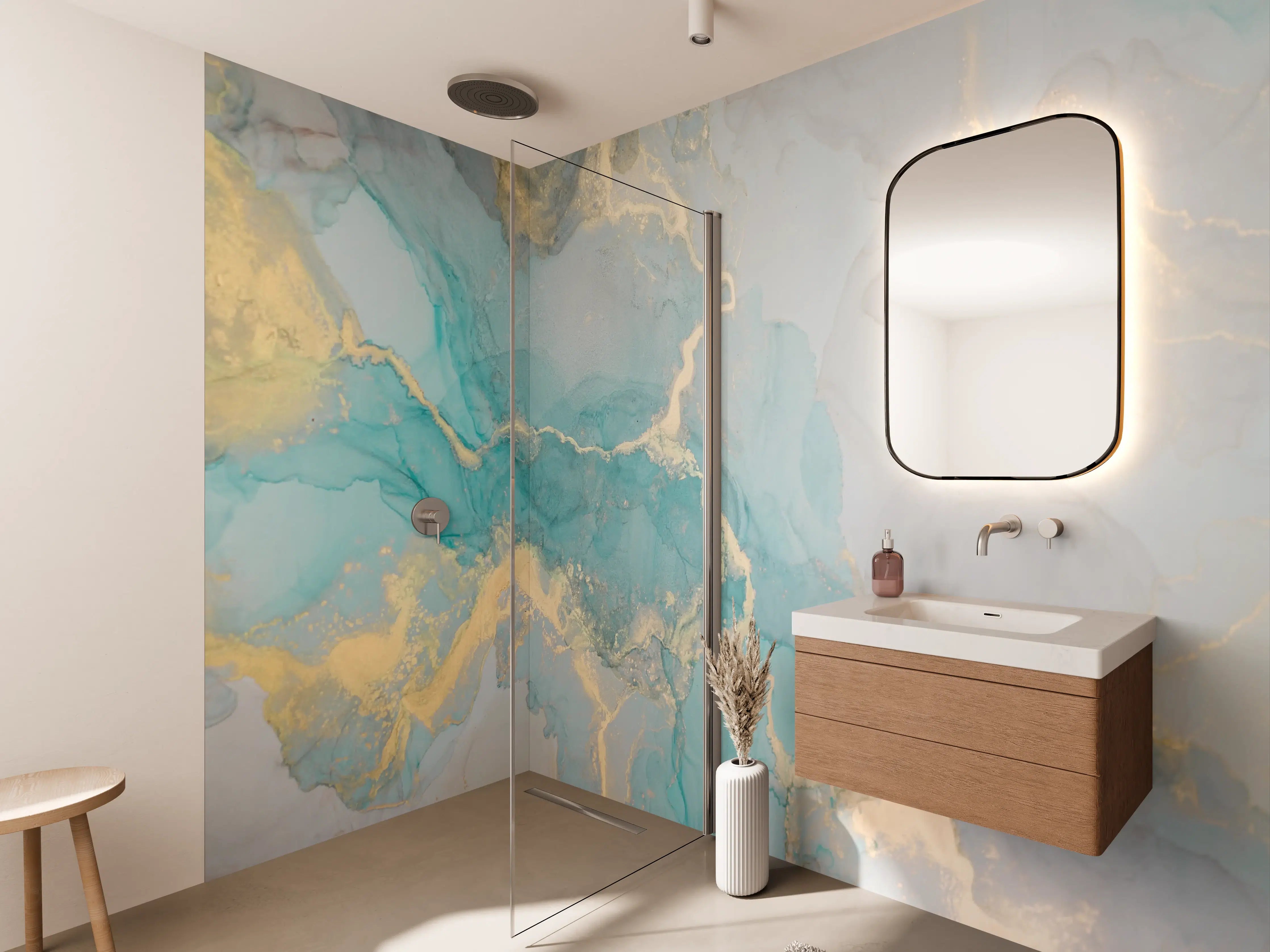 Wandverkleidung Bad - Luxus-Weif8-Grau-Marmor-Textur