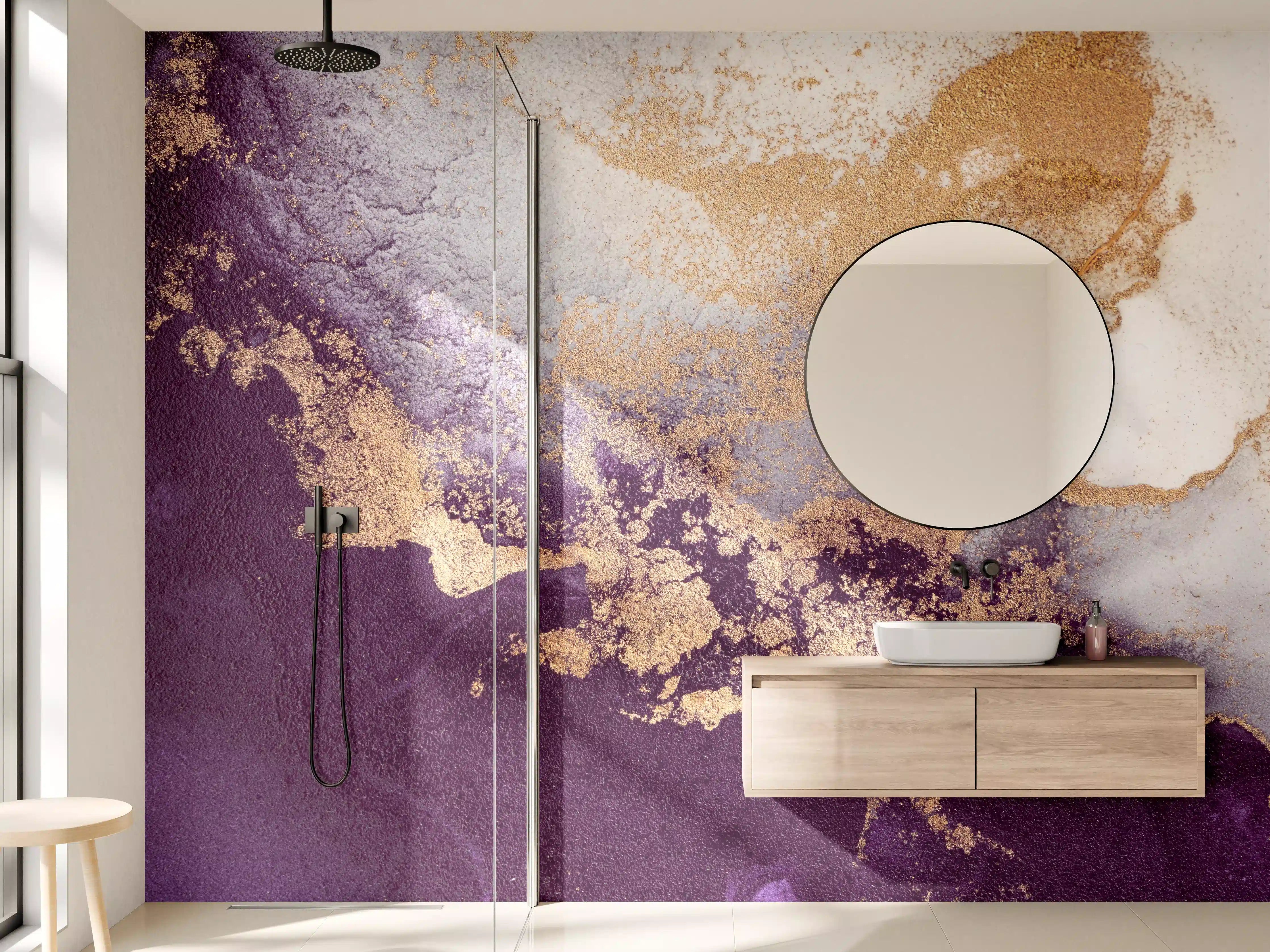 Wandverkleidung Bad - Marmor Wand Design - Flüssigkunst