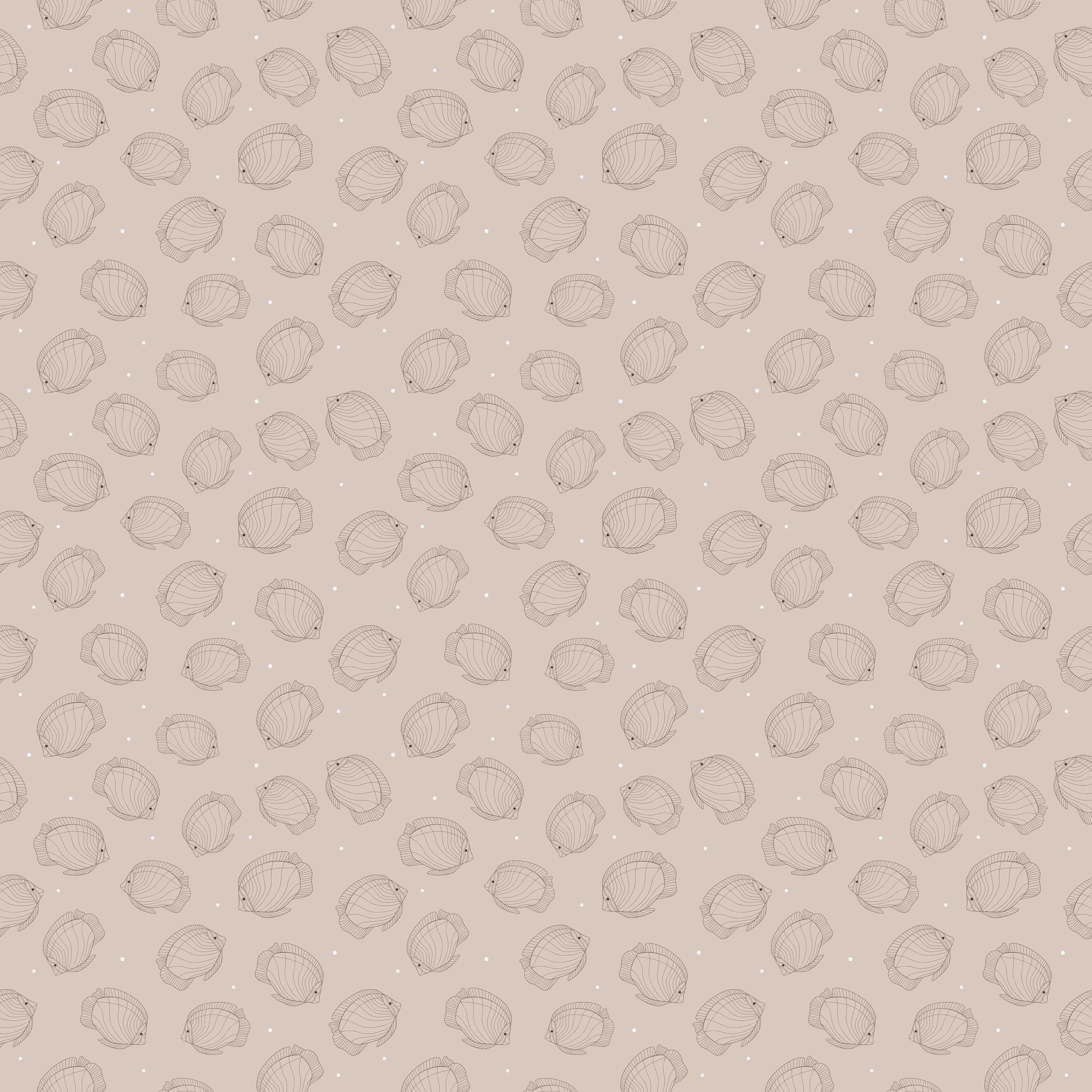 Wandverkleidung Bad-Minimalistische Fische Beige-Rosa