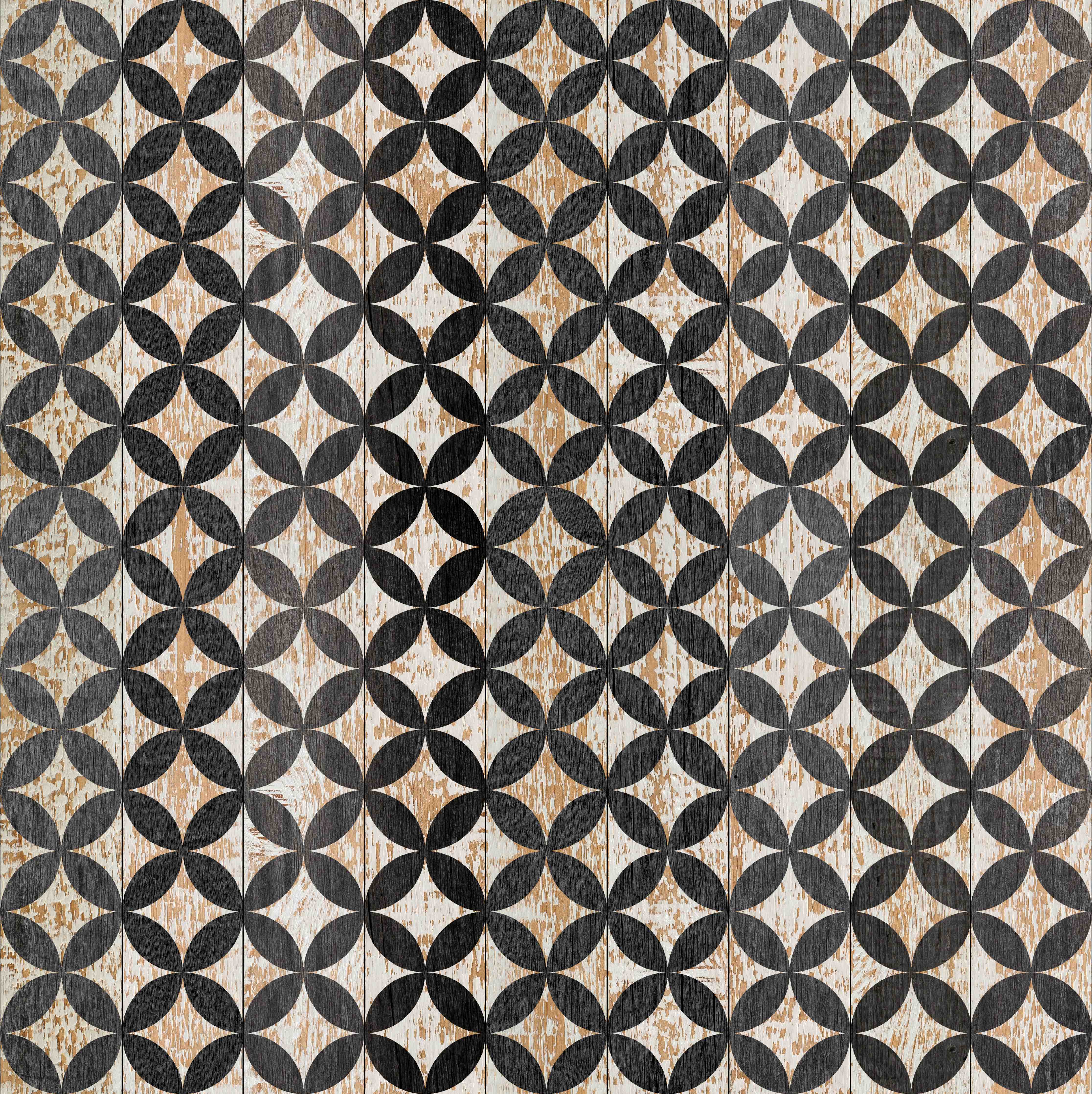 Wandverkleidung Bad-Moderne Holzfliese mit geometrischem Muster