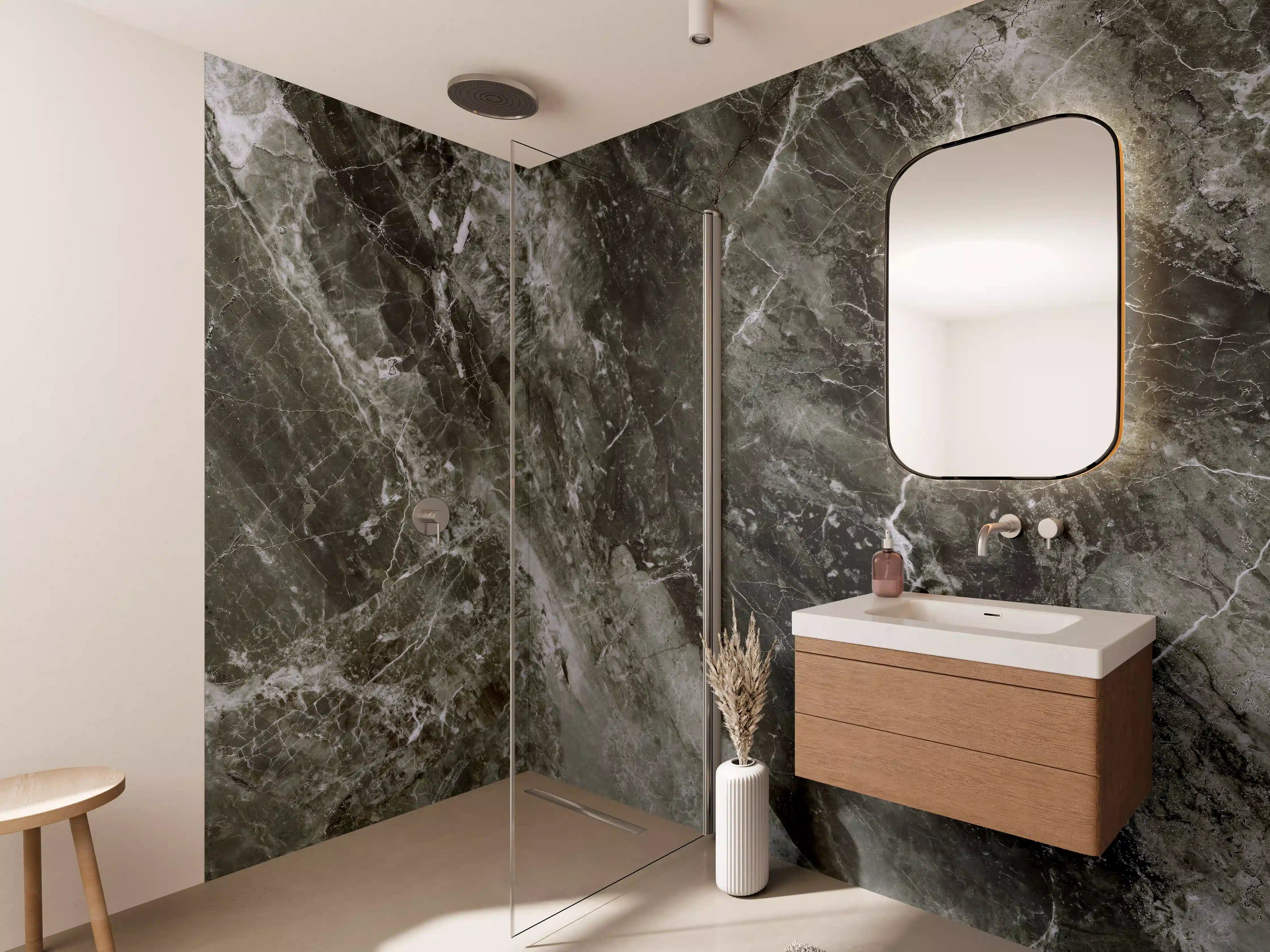 Wandverkleidung Bad - Moderne Marmor Textur 
