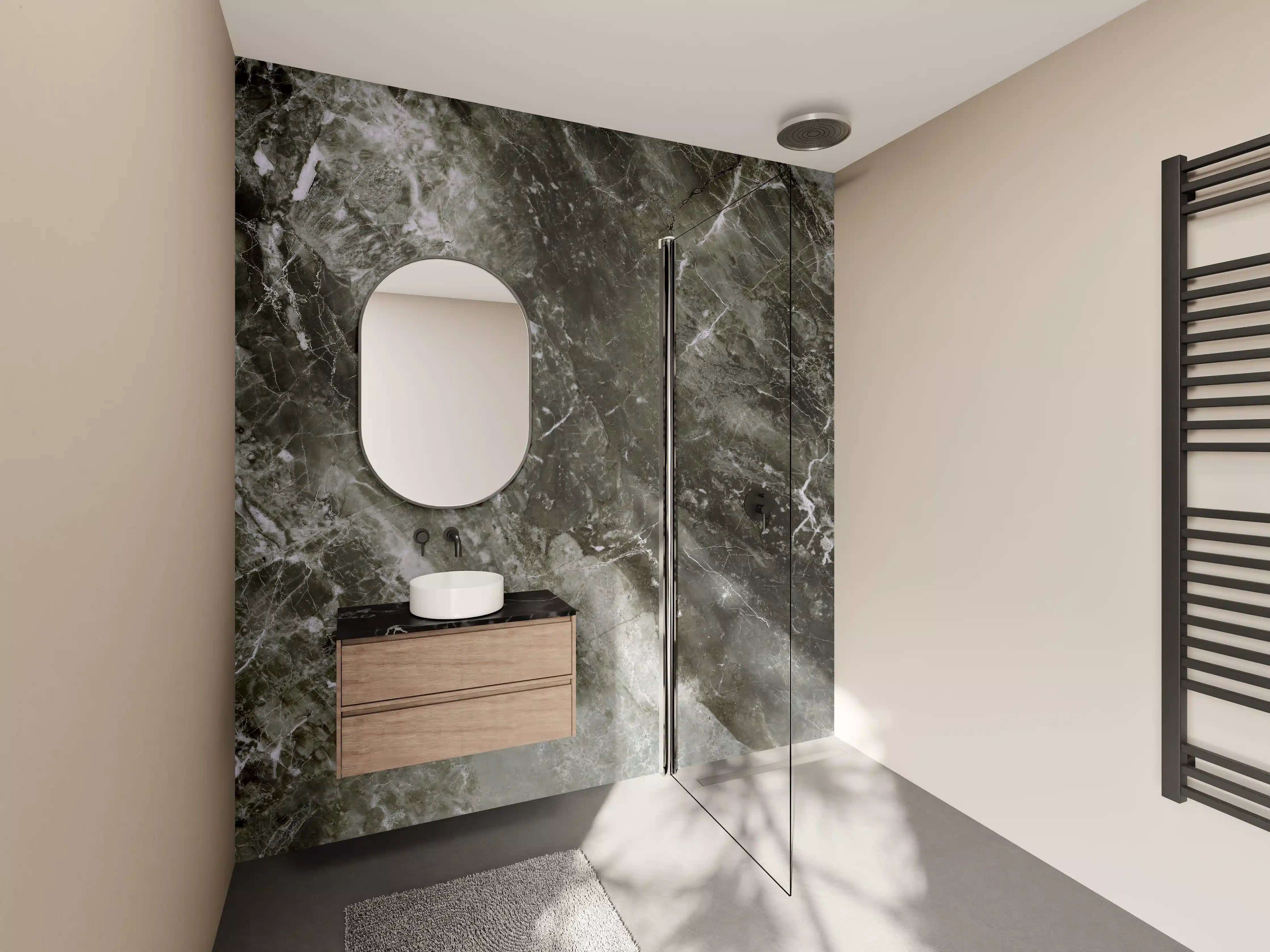 Wandverkleidung Bad - Moderne Marmor Textur 