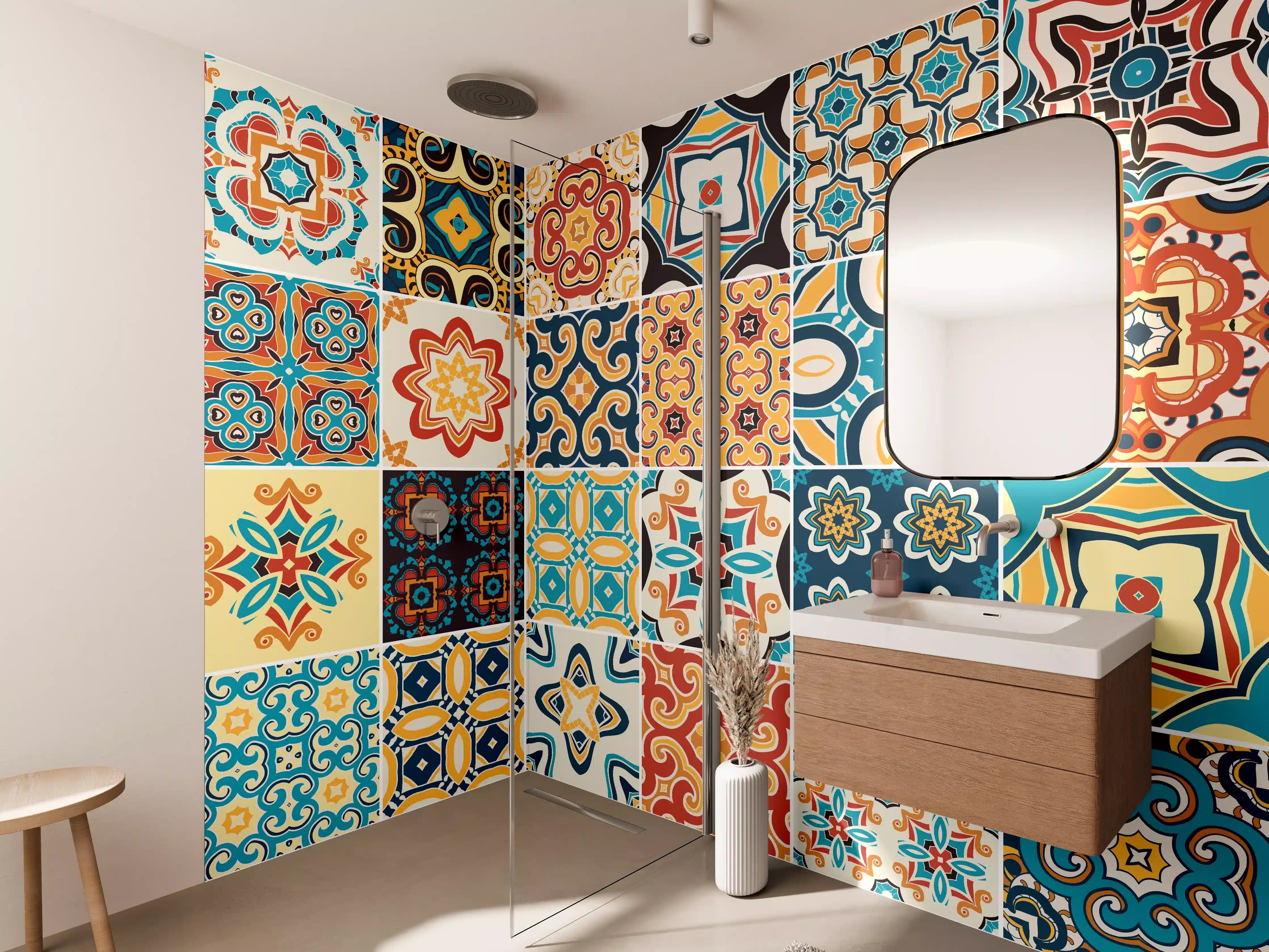 Wandverkleidung Bad - Moderne Mosaikmuster