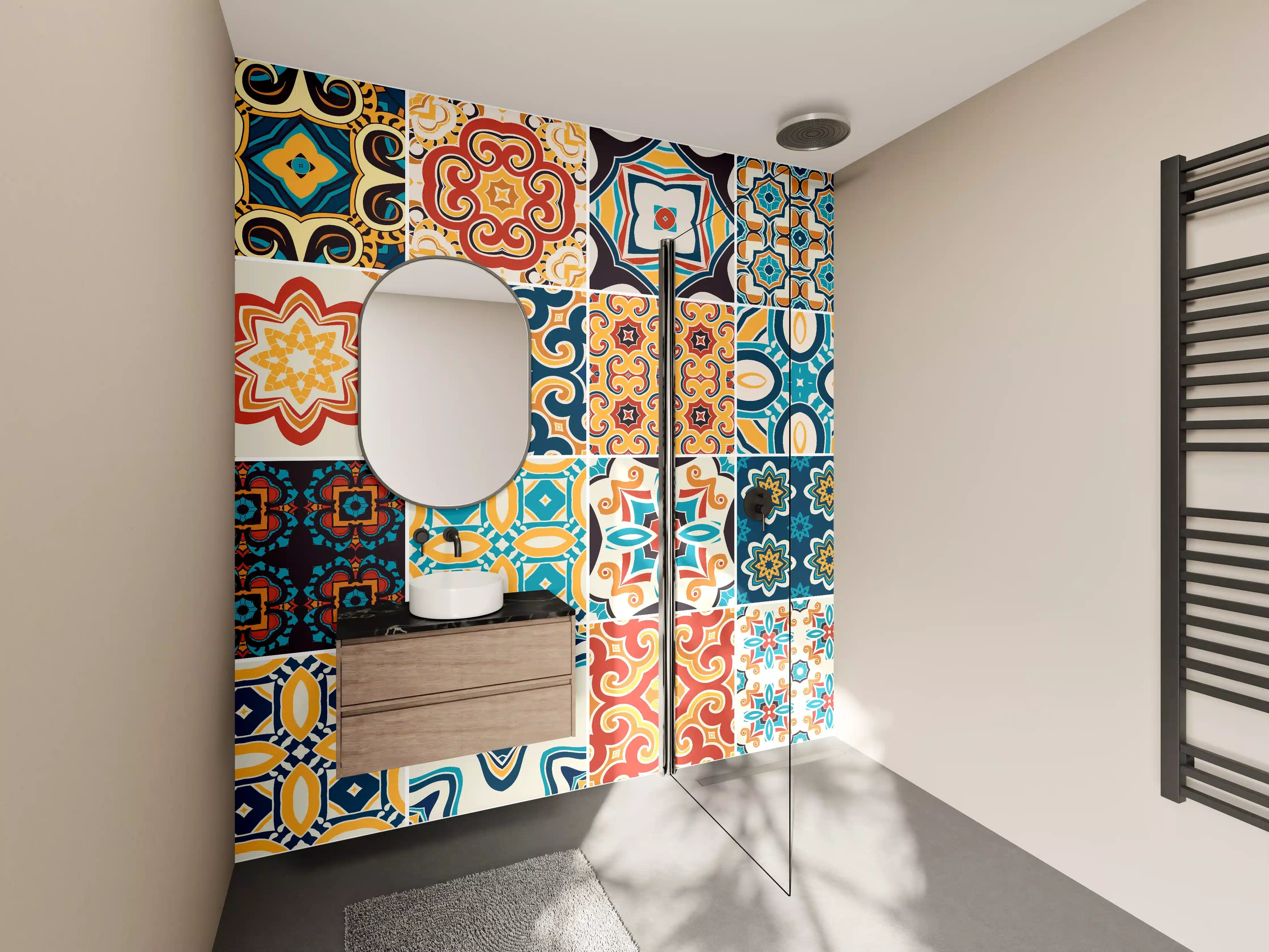 Wandverkleidung Bad - Moderne Mosaikmuster