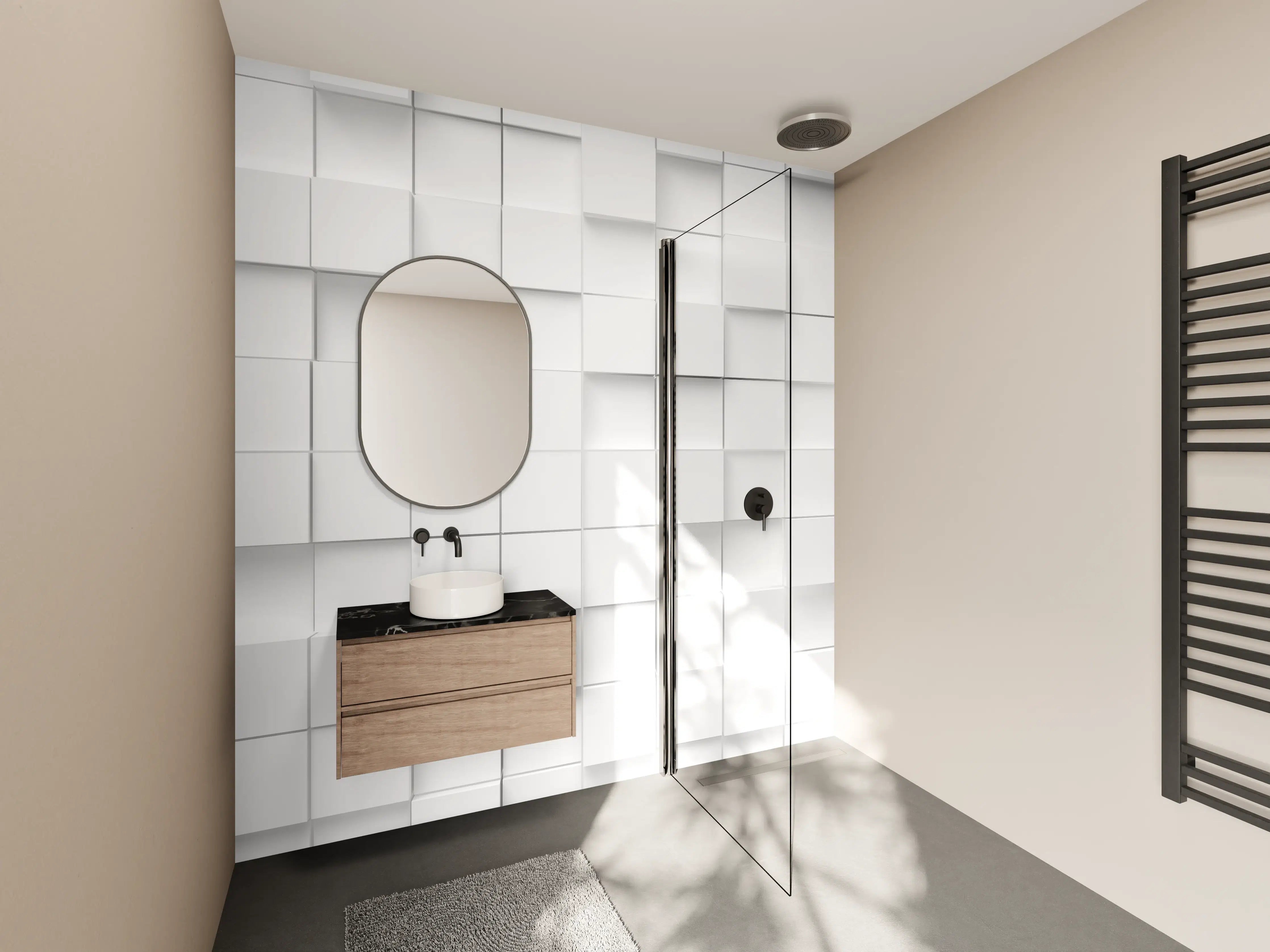 Wandverkleidung Bad - Moderne Vierecks Textur