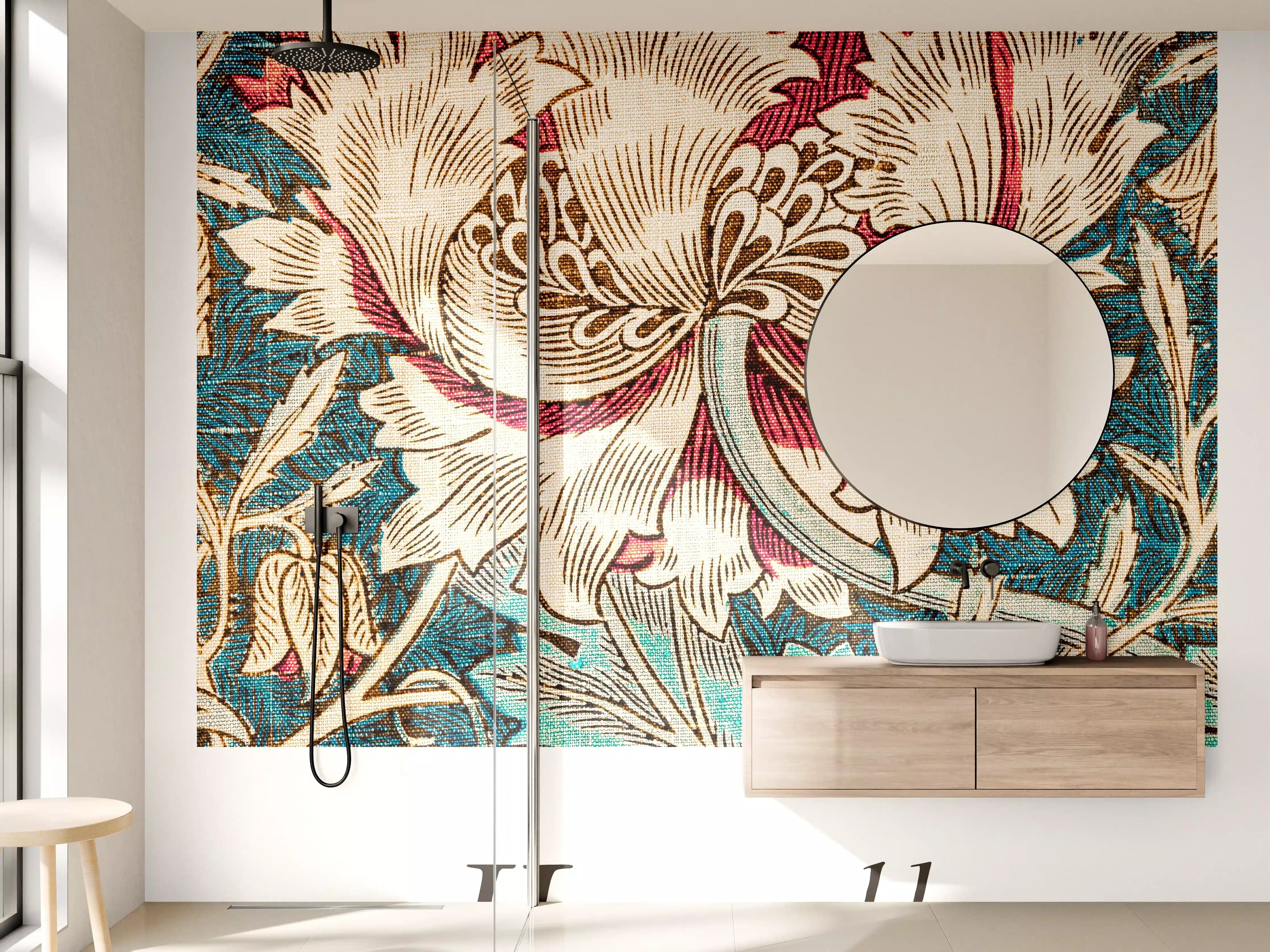 Wandverkleidung Bad - Mosaik Gemälde "Honeysuckle"