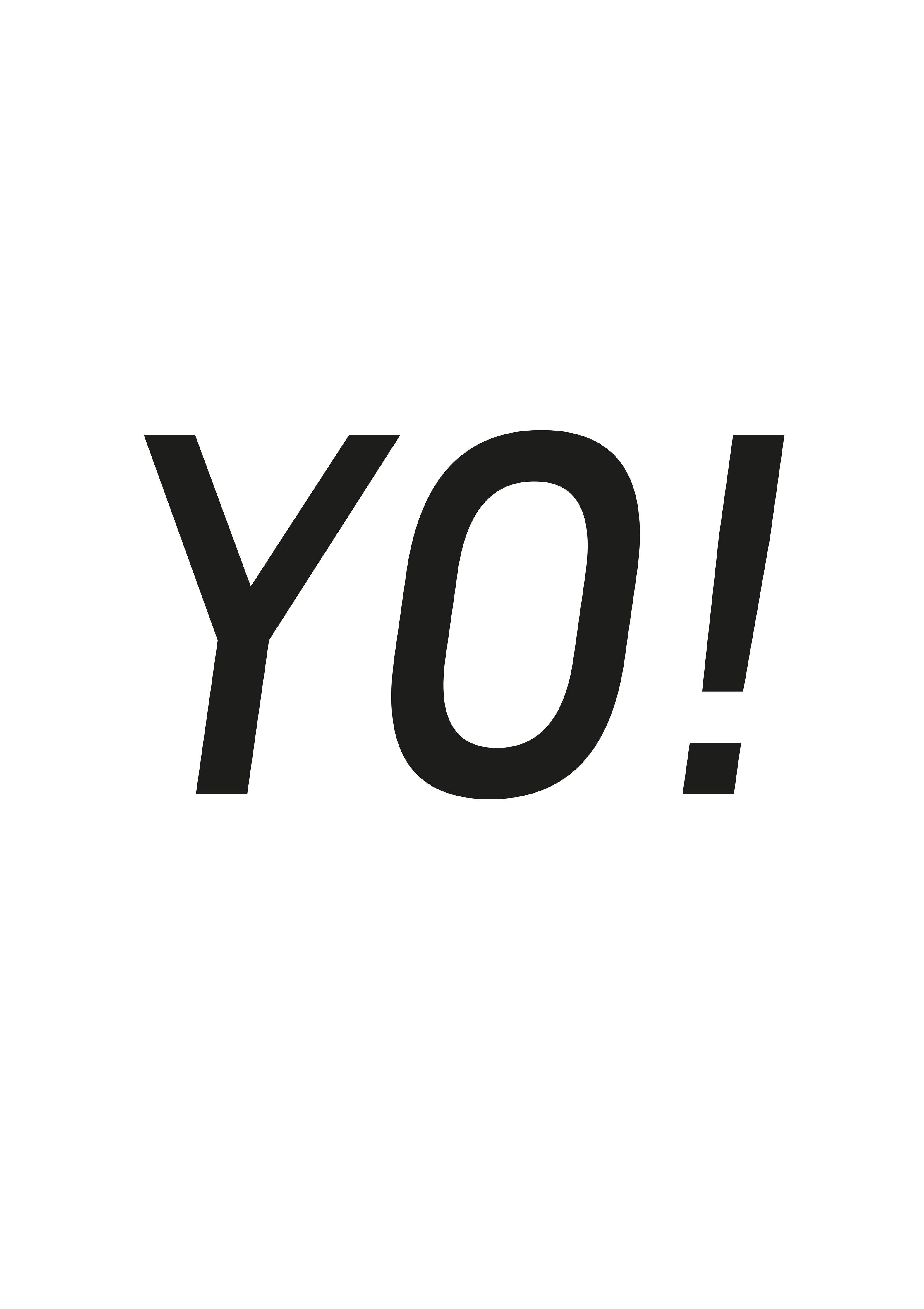 Wandverkleidung Bad-Motivational 'YO!' Schwarz-Weiß-Design