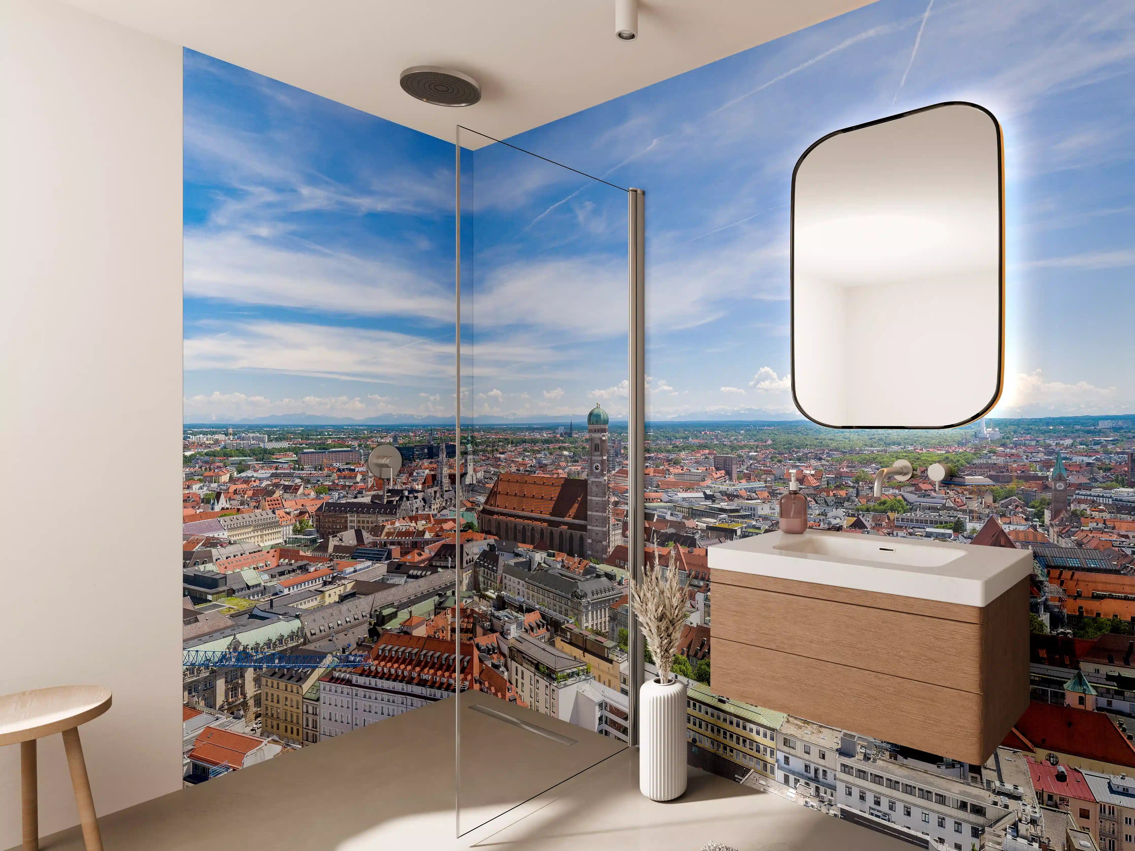 Wandverkleidung Bad - München Panorama
