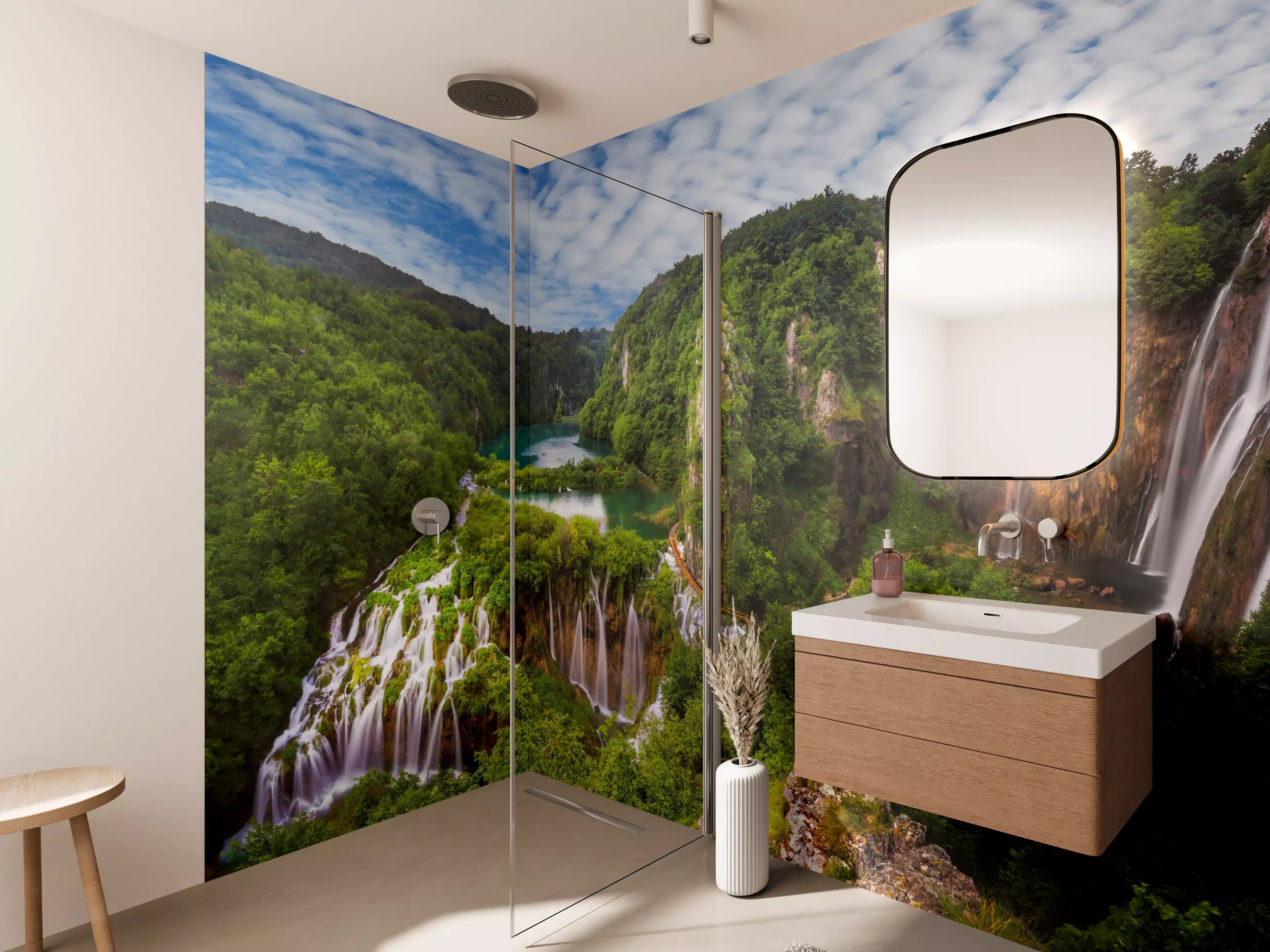 Wandverkleidung Bad - Multi-Wasserfall - Landschaft