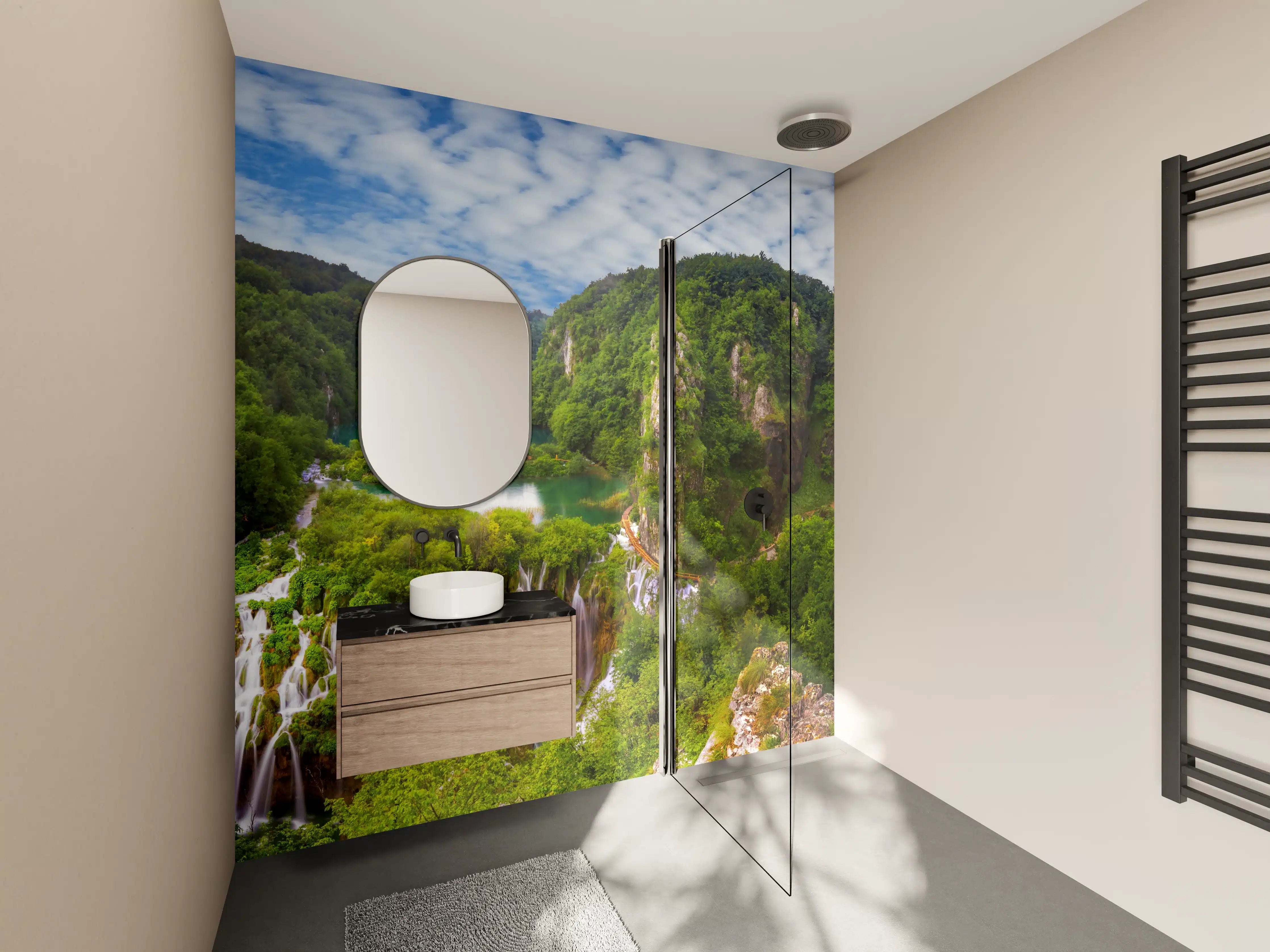 Wandverkleidung Bad - Multi-Wasserfall - Landschaft