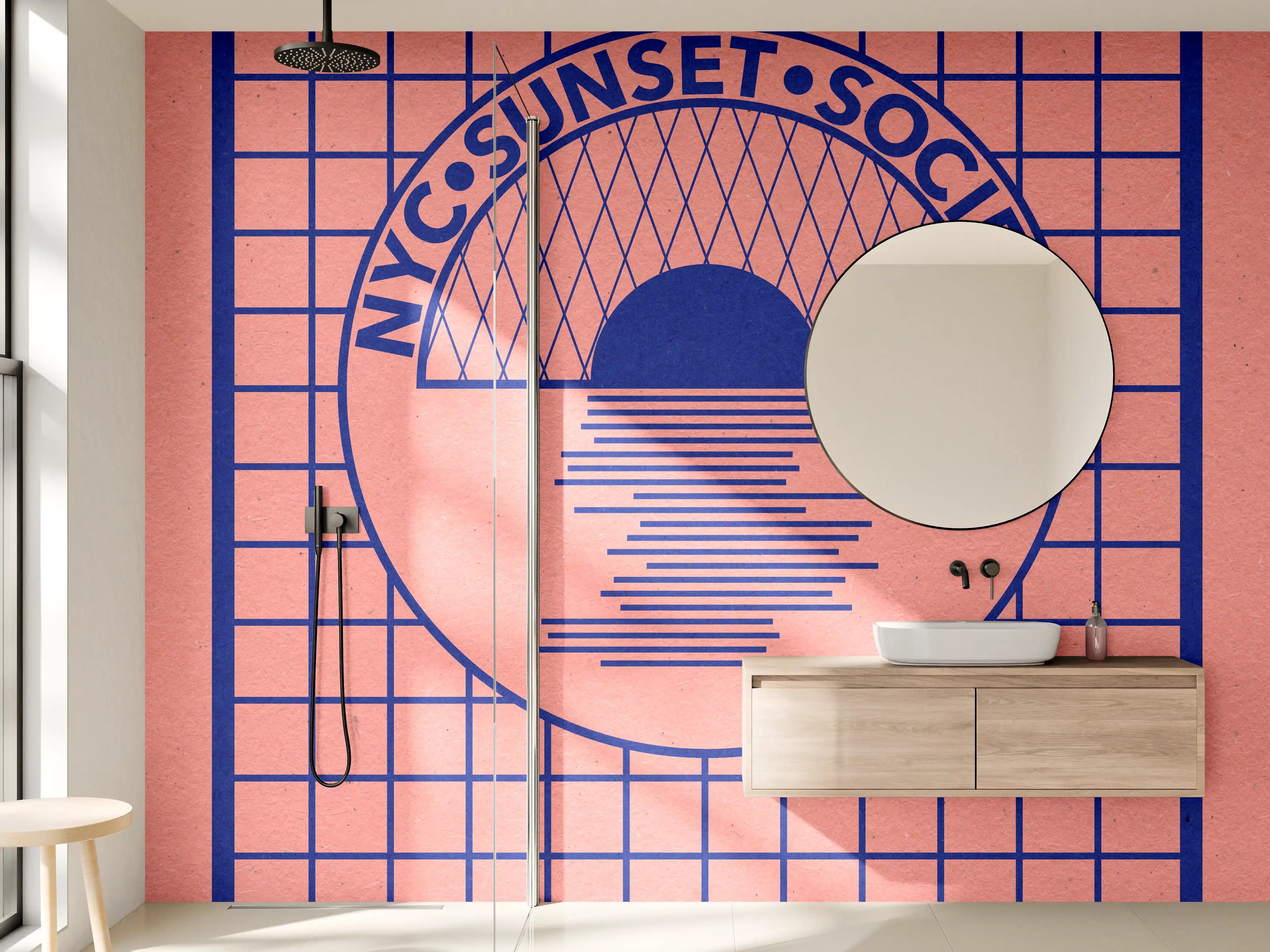 Wandverkleidung Bad - NYC Sunset Society Abstrakt