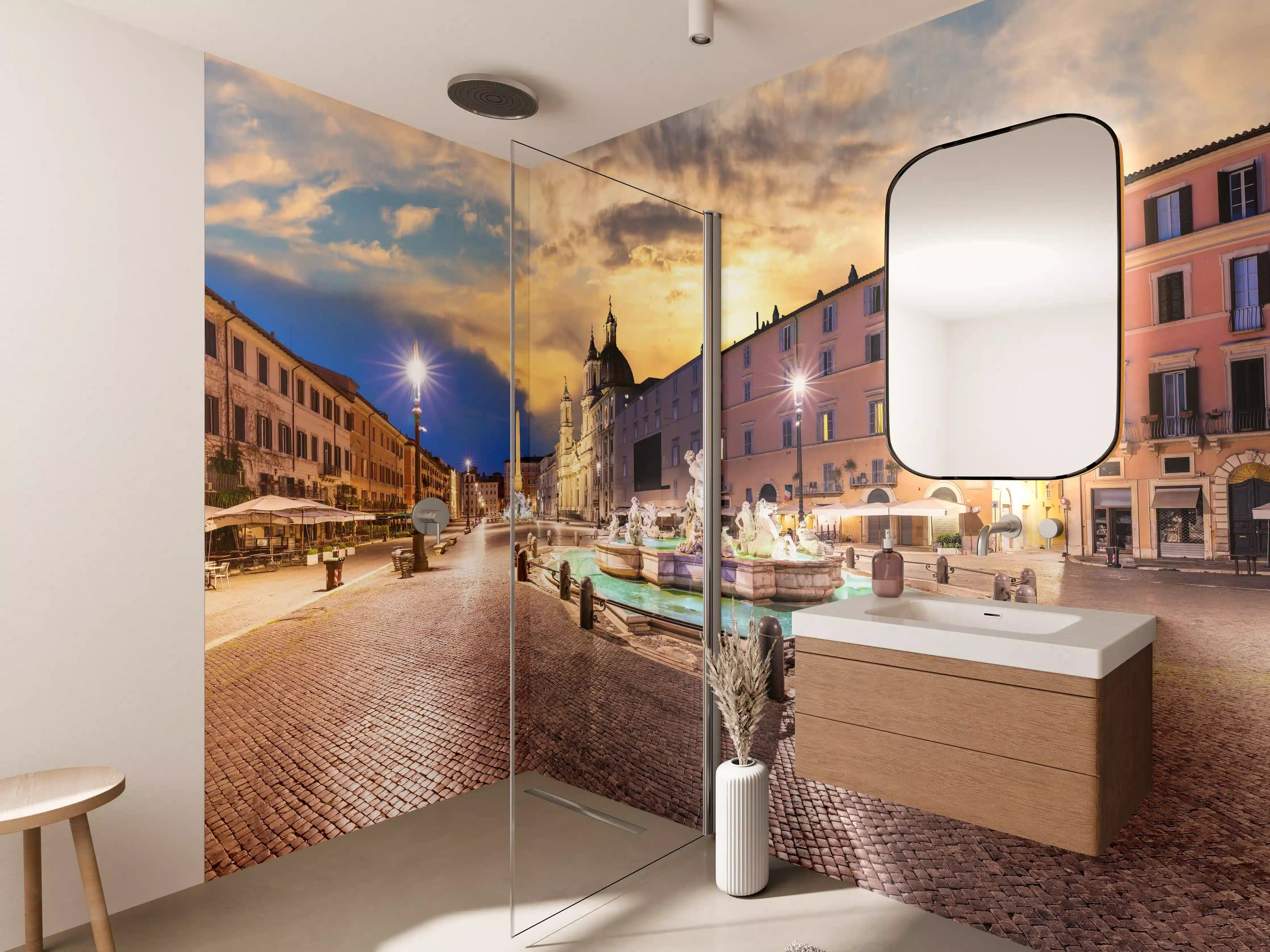 Wandverkleidung Bad - Neptunbrunnen auf der Piazza Navona