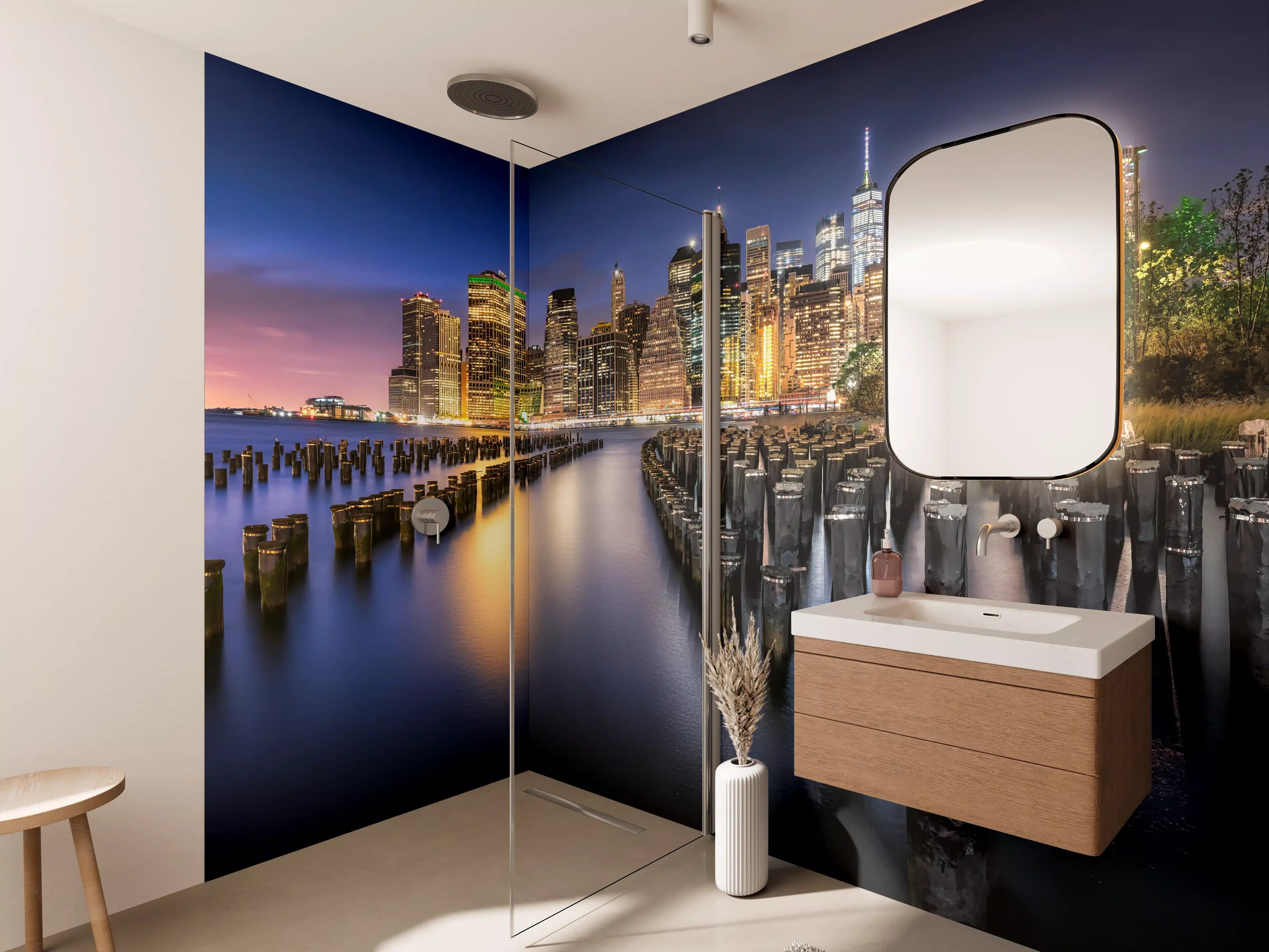 Wandverkleidung Bad - New York City Skyline
