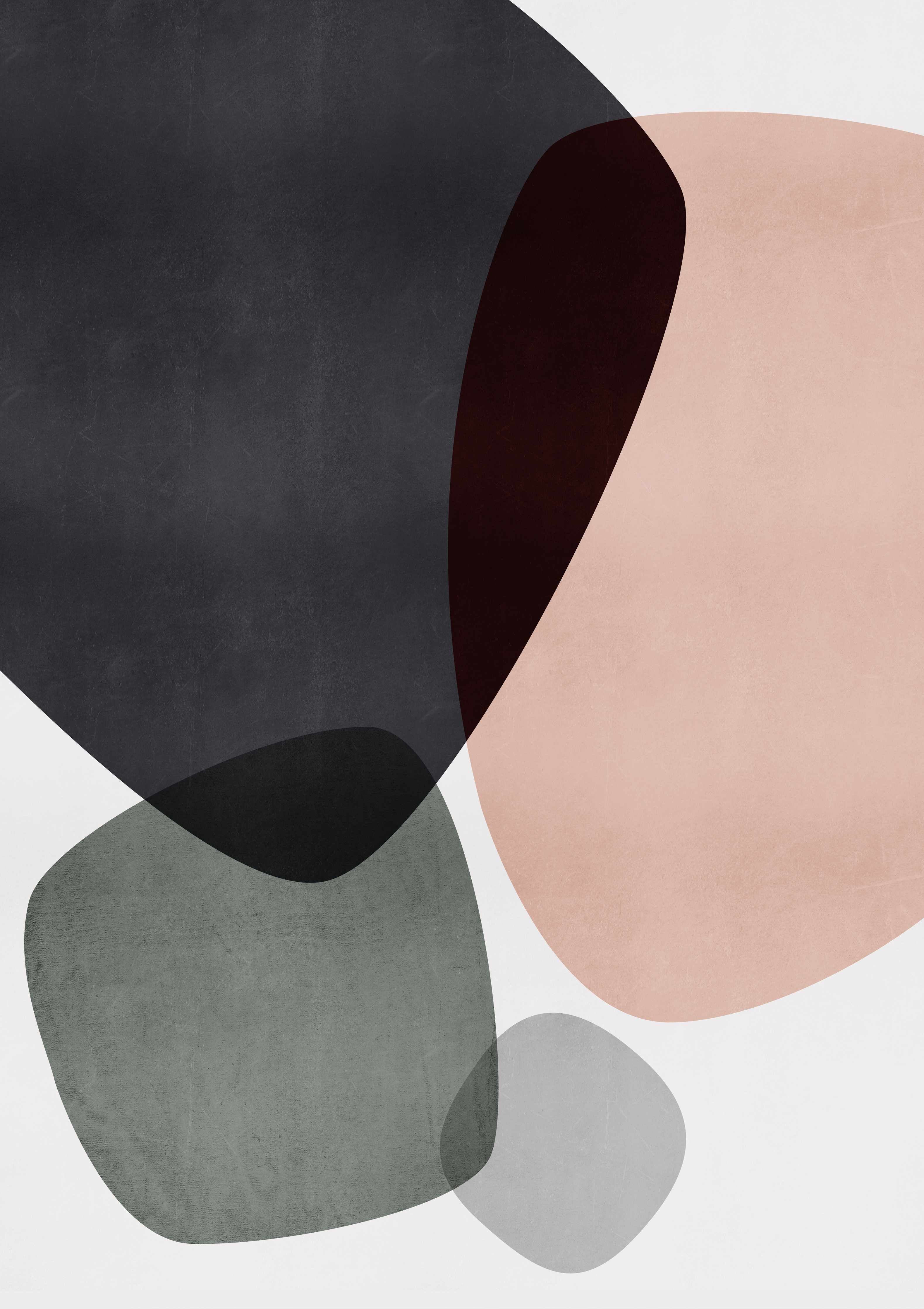 Wandverkleidung Bad-Organische Formen Pastell Minimalismus
