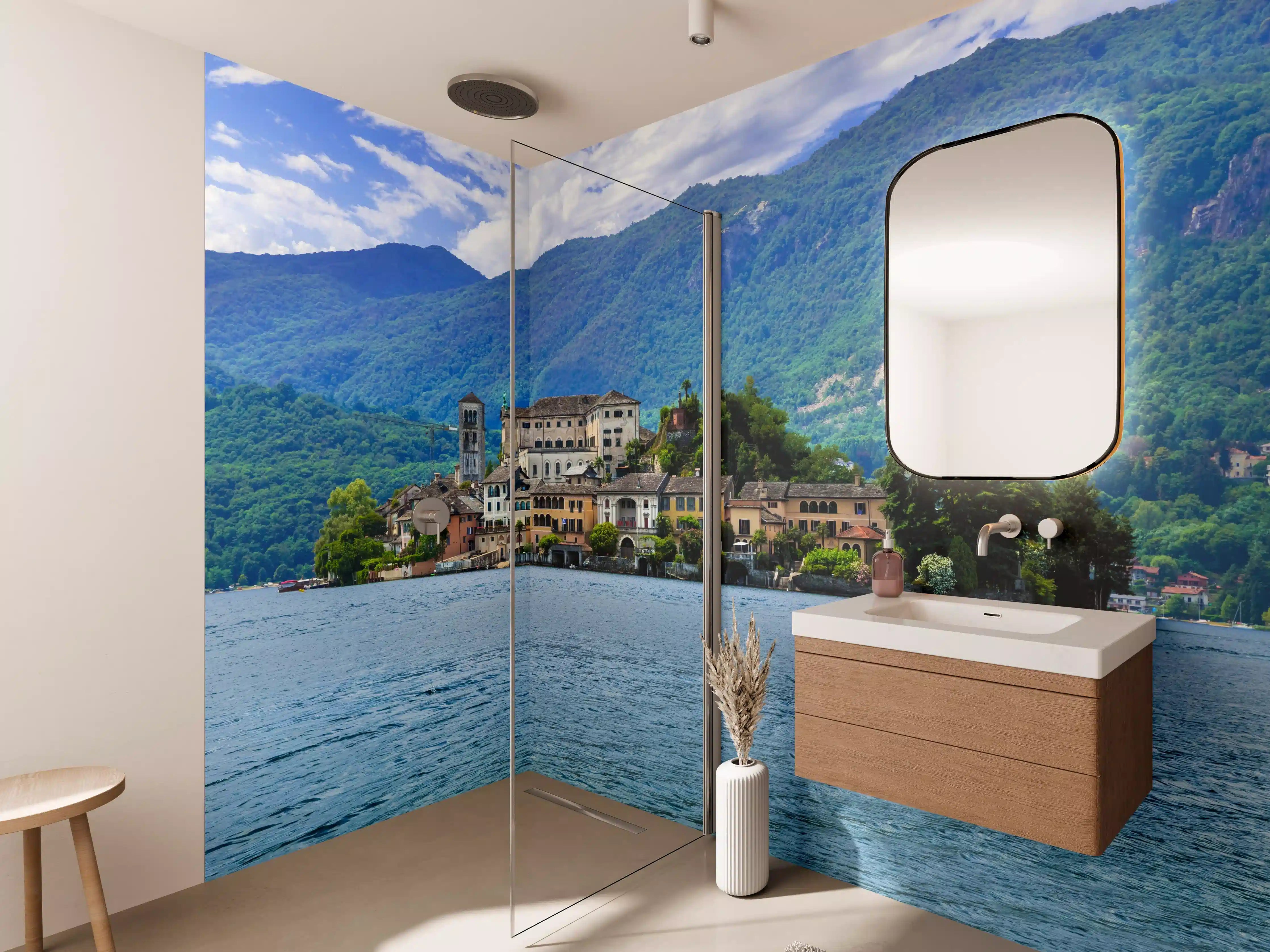 Wandverkleidung Bad - Ortasee - Italien