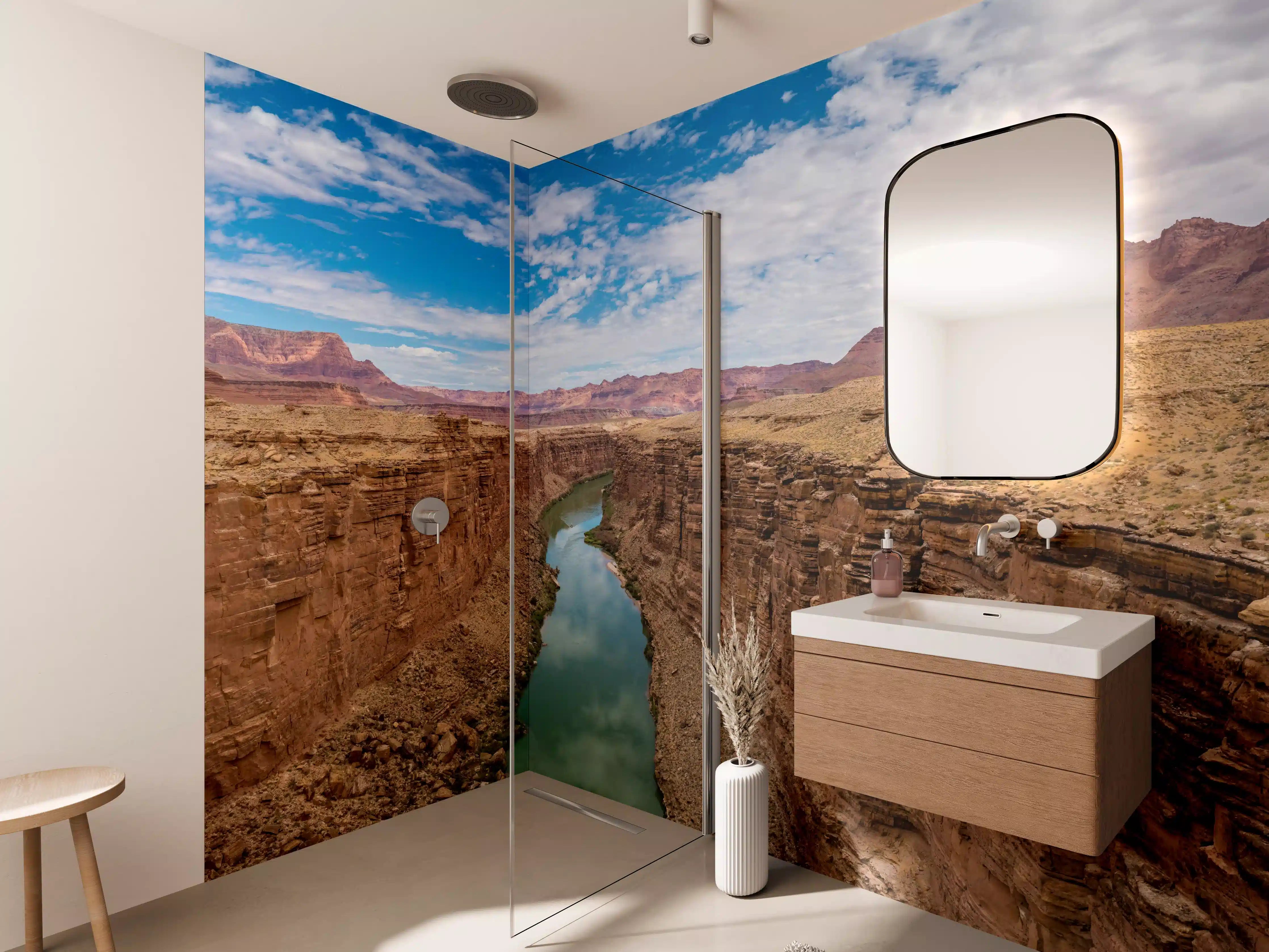 Wandverkleidung Bad - Panoramablick auf Colorado River - USA