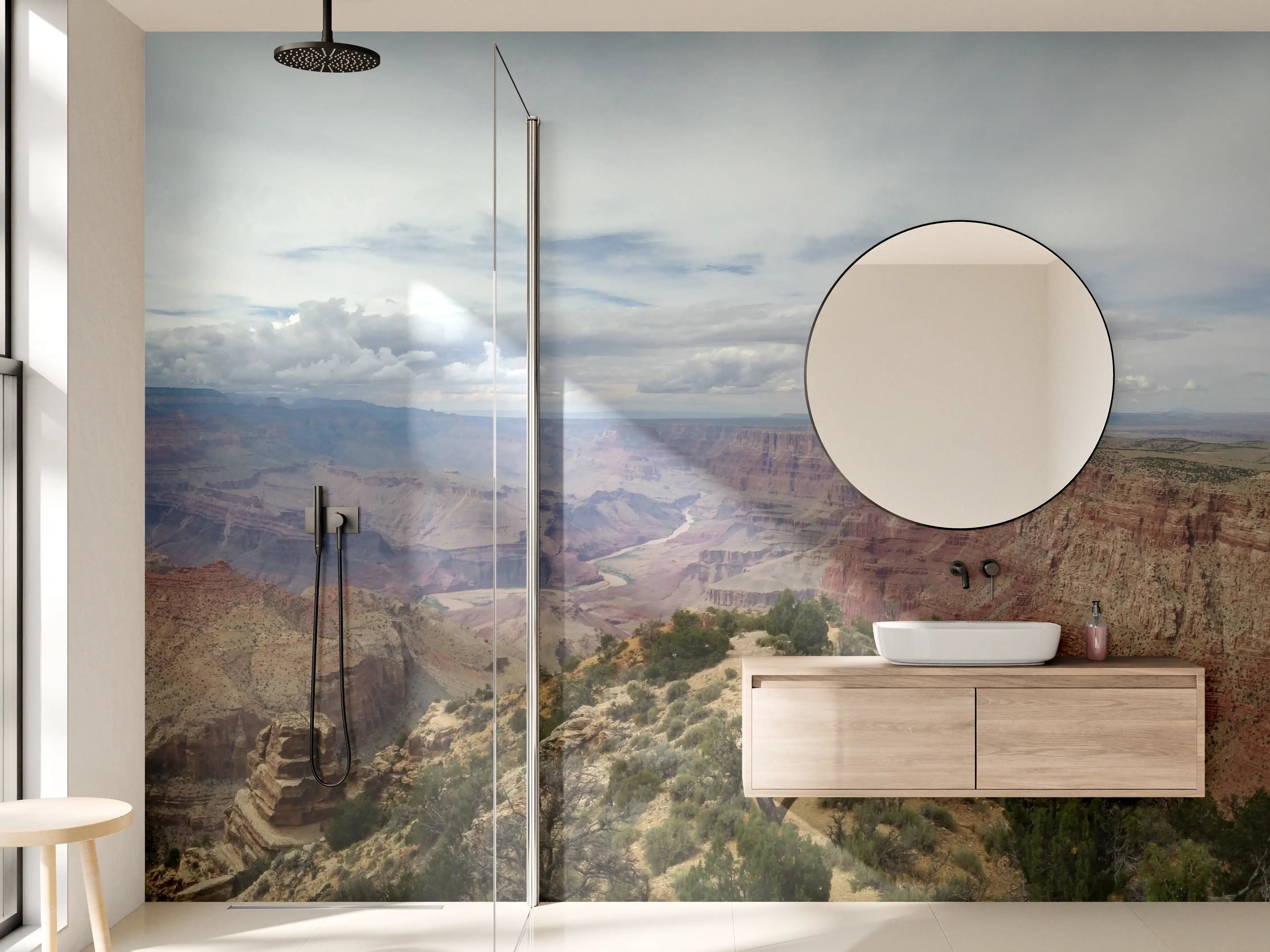 Wandverkleidung Bad - Panoramablick auf den Grand Canyon