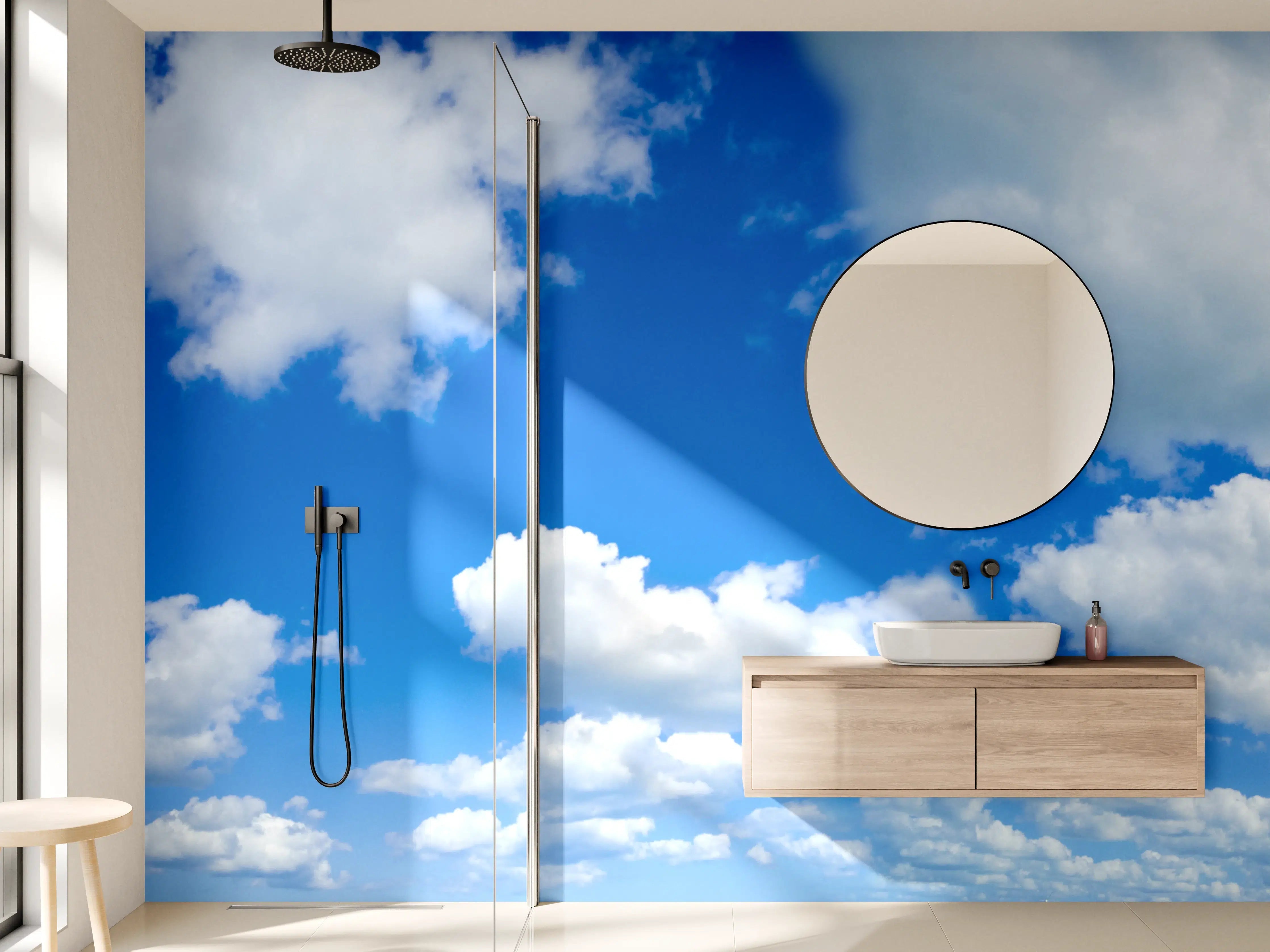 Wandverkleidung Bad - Panoramischer Himmel mit Wolken