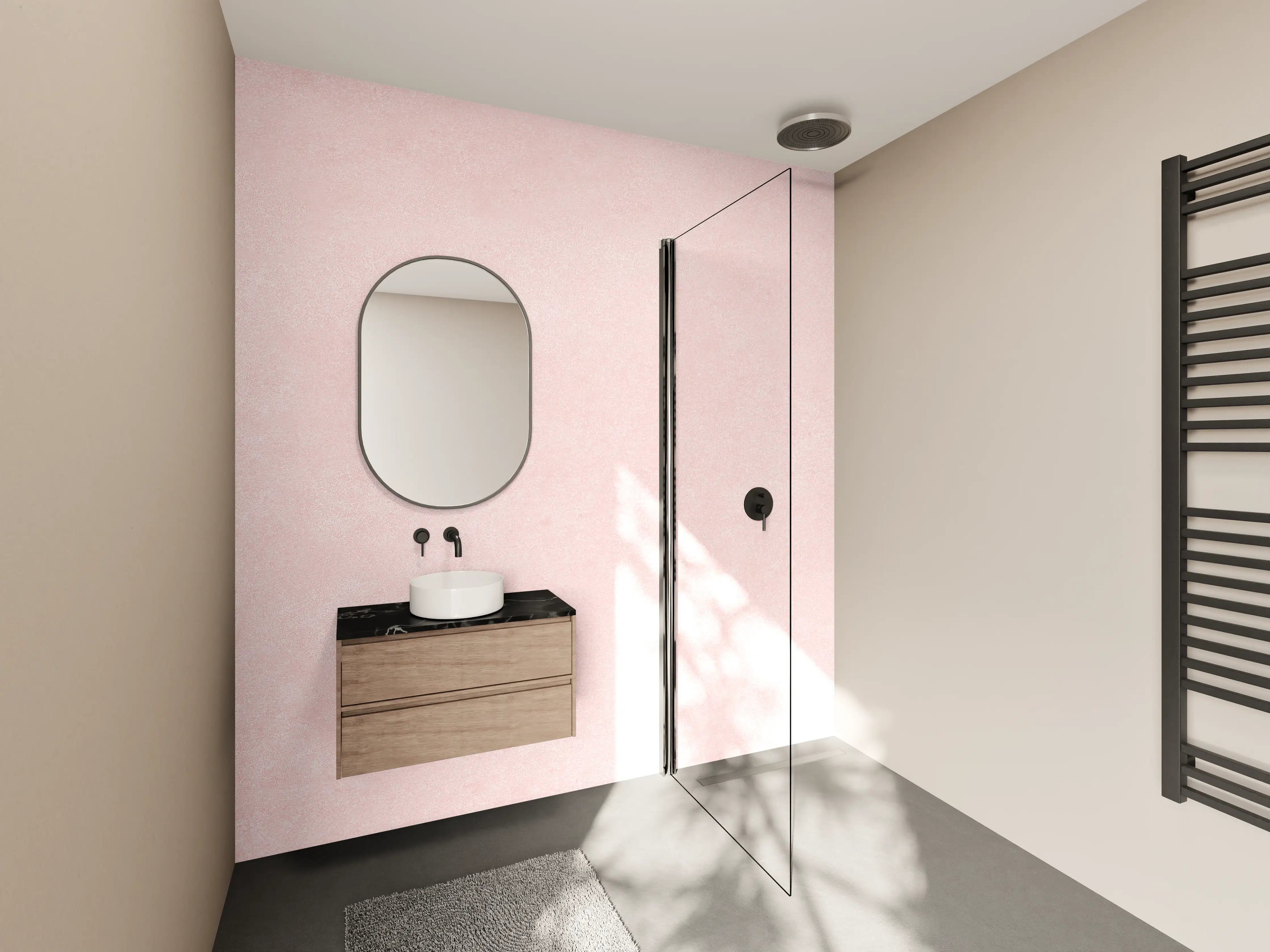 Wandverkleidung Bad - Pinke Wandtextur