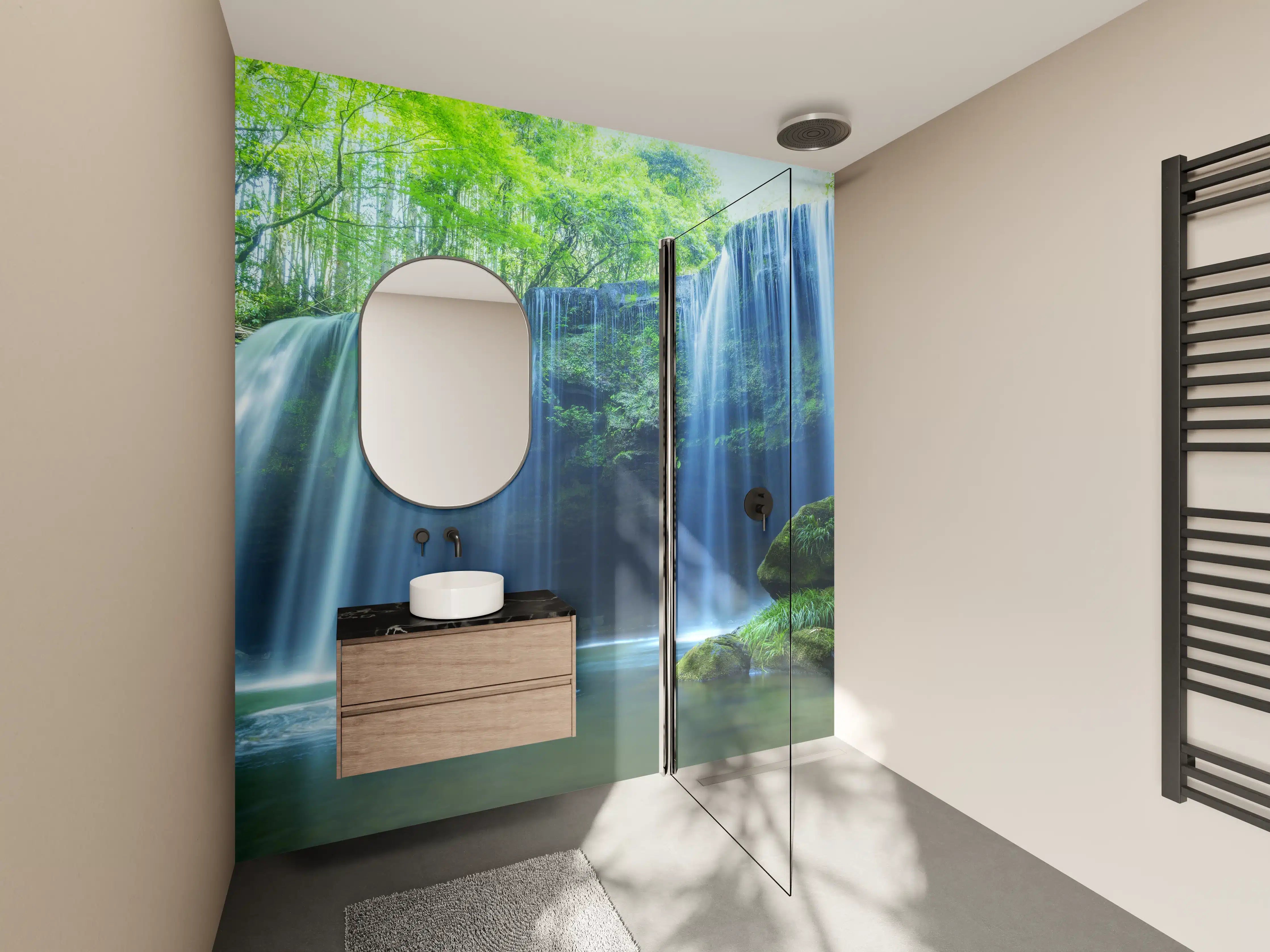 Wandverkleidung Bad - Prächtiger Nabigataki-Wasserfall