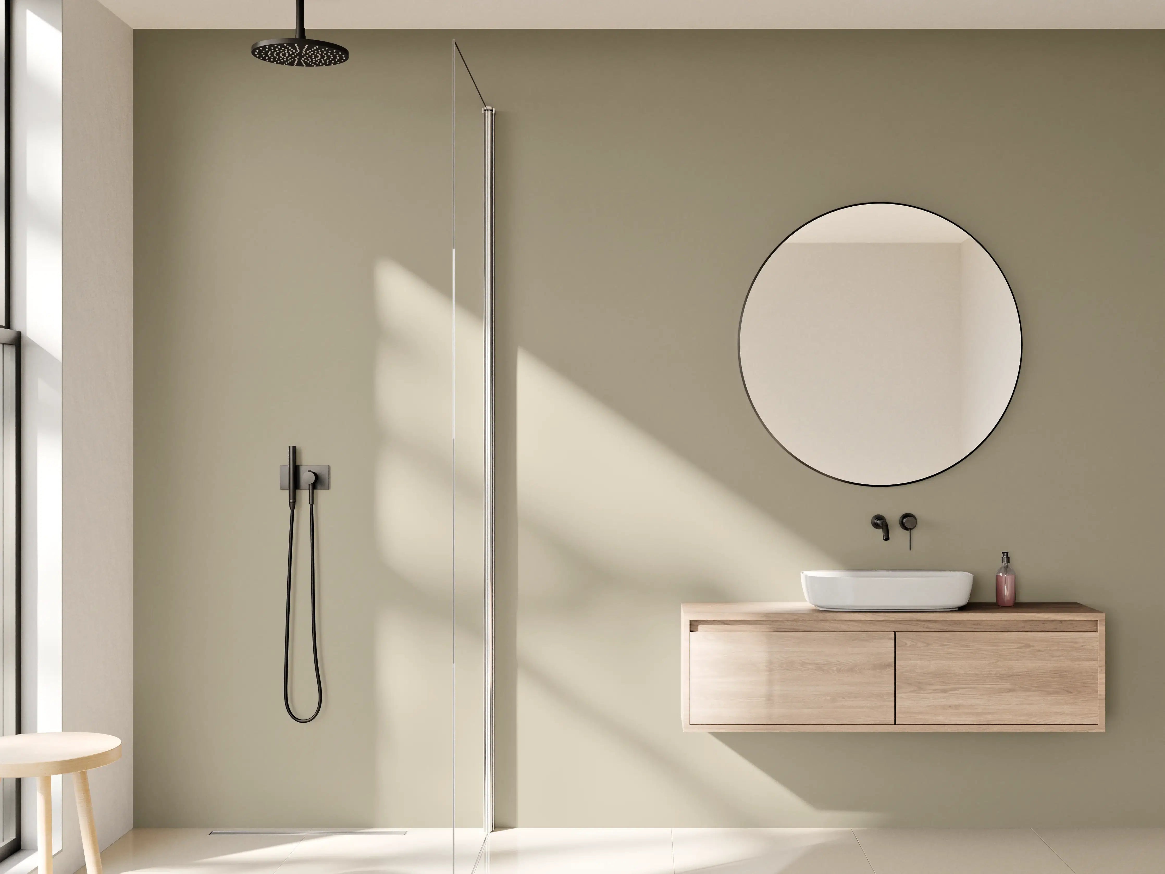 Wandverkleidung Bad - RAL 1035 (Perlbeige)